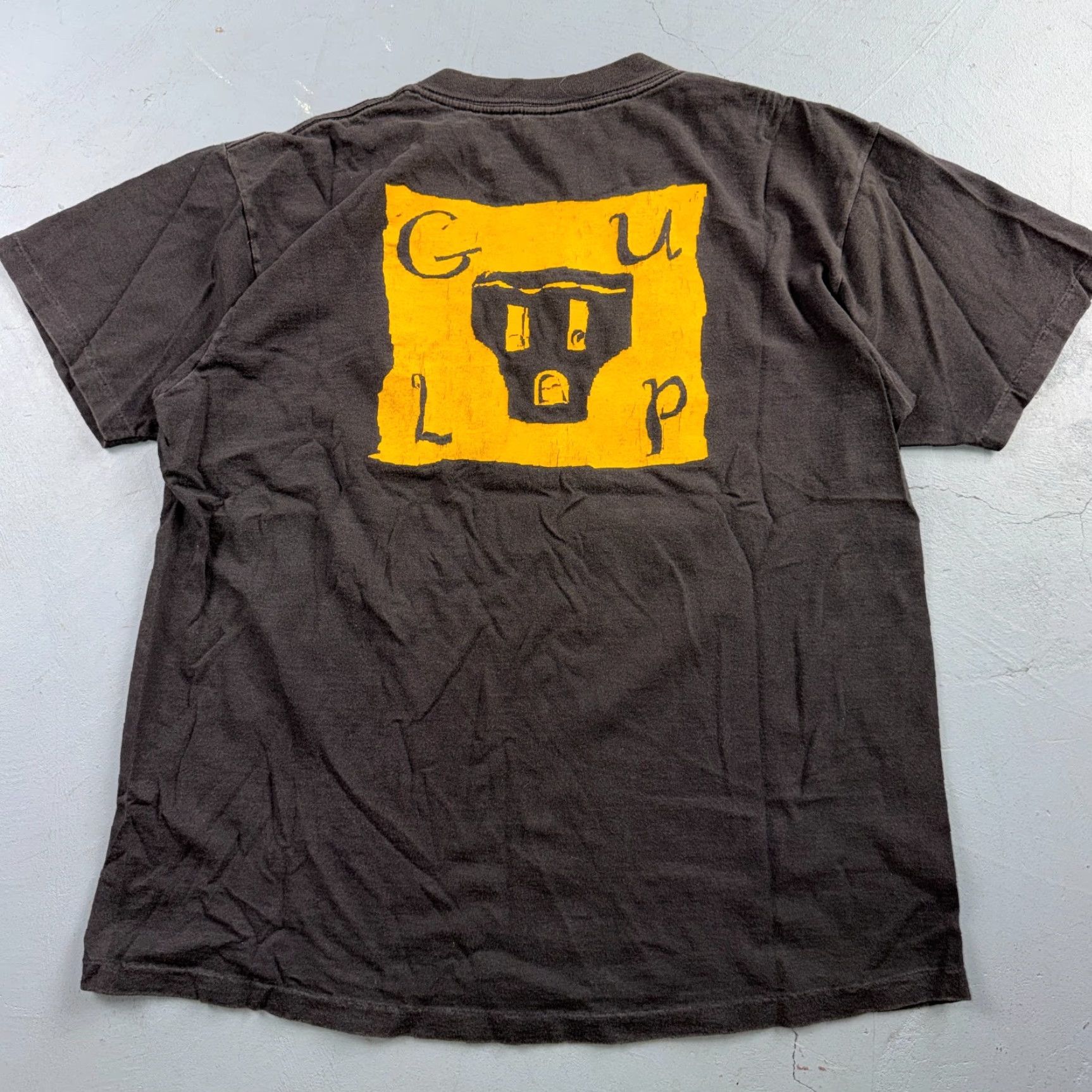 Vintage VINTAGE Oneita T-Shirt Solid Black Cotton 90s Crew Neck Short Sleeve L Men Graphic Print Band Gulp Outlet Size US L / EU 52-54 / 3 - 7 Thumbnail