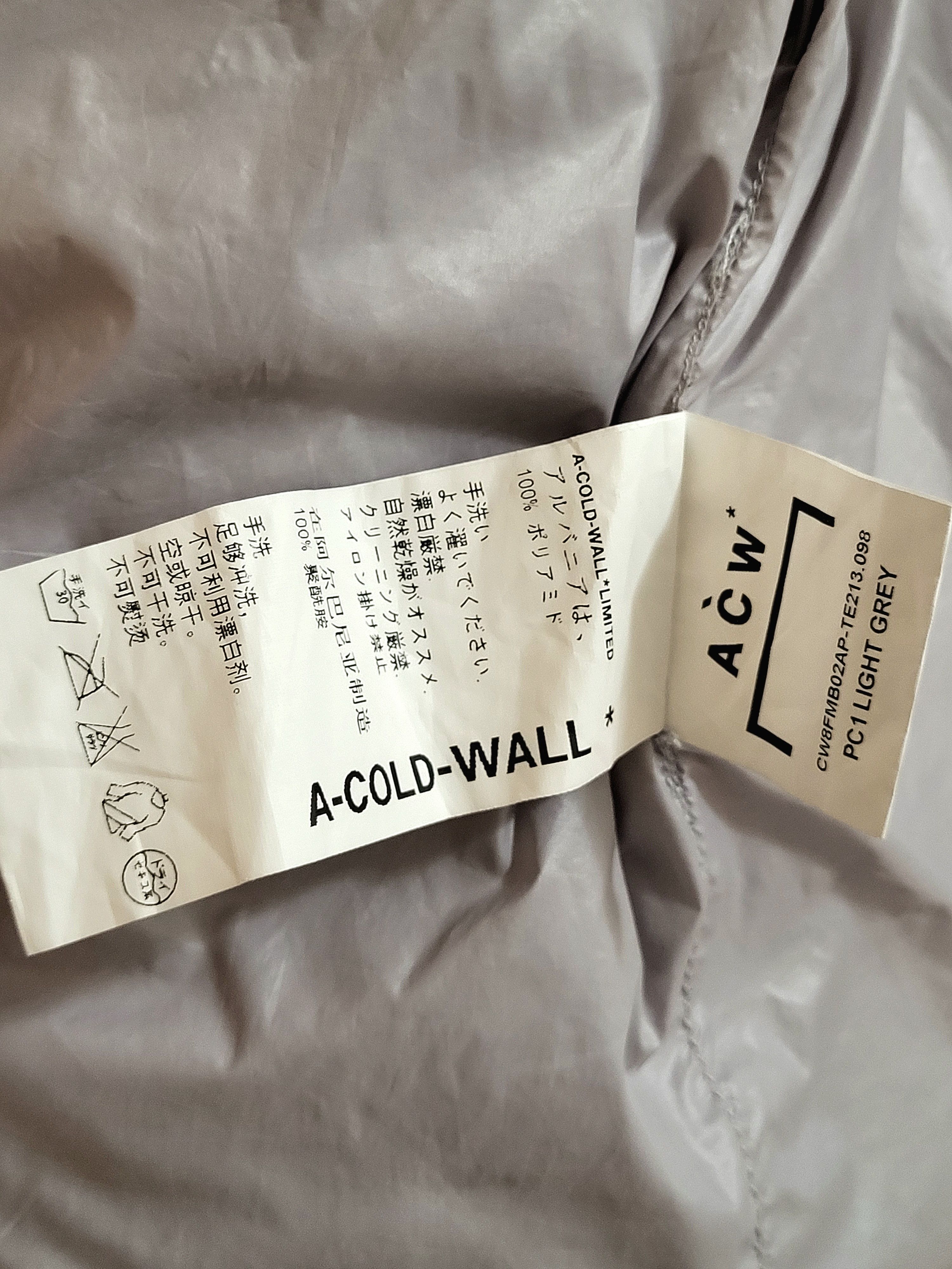 A-COLD-WALL* A Cold Wall* Logo Quilted Light Grey Puffer Size US S / EU 44-46 / 1 - 6 Thumbnail