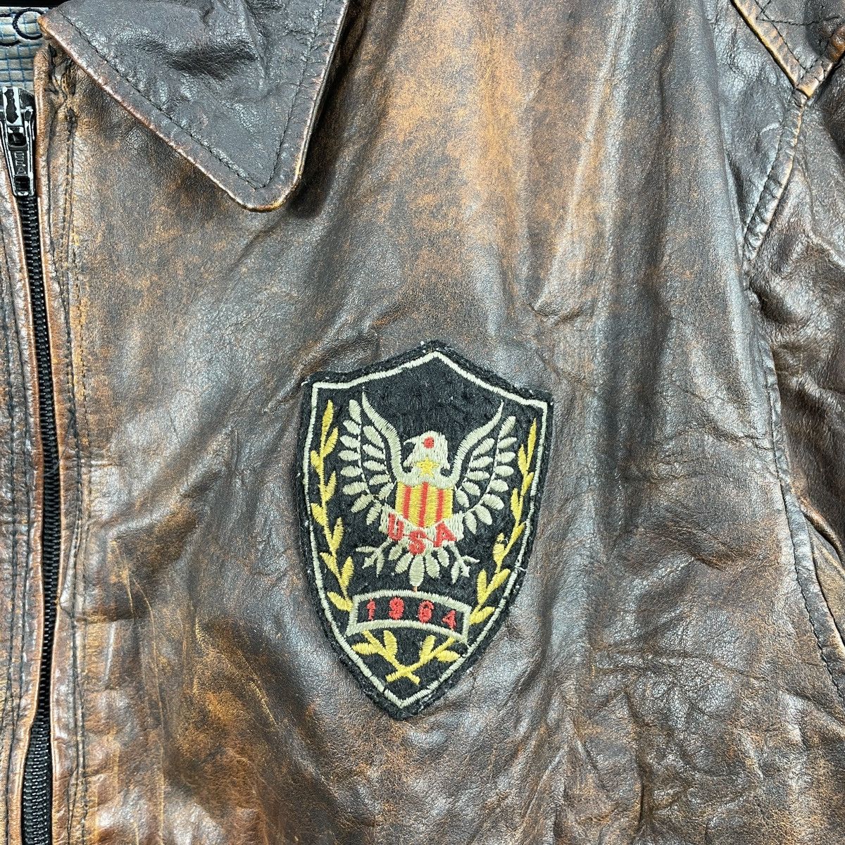 PERSON'S × Vintage Vintage 80s Persons Ranger USA Leather Jacket Size US L / EU 52-54 / 3 - 6 Thumbnail