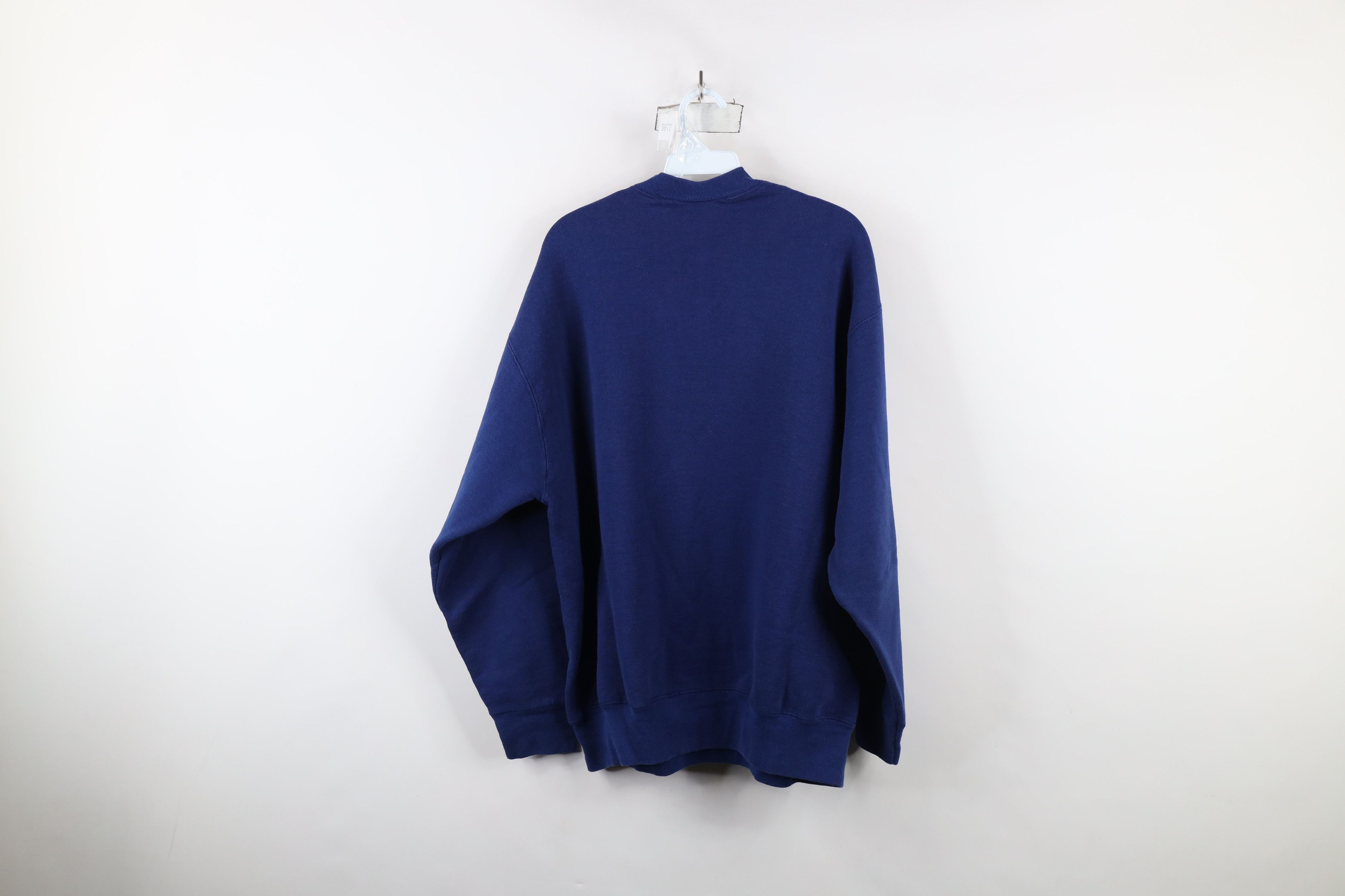 Vintage Vintage 90s Streetwear Blank Heavyweight Sweatshirt Blue USA Size US L / EU 52-54 / 3 - 8 Thumbnail