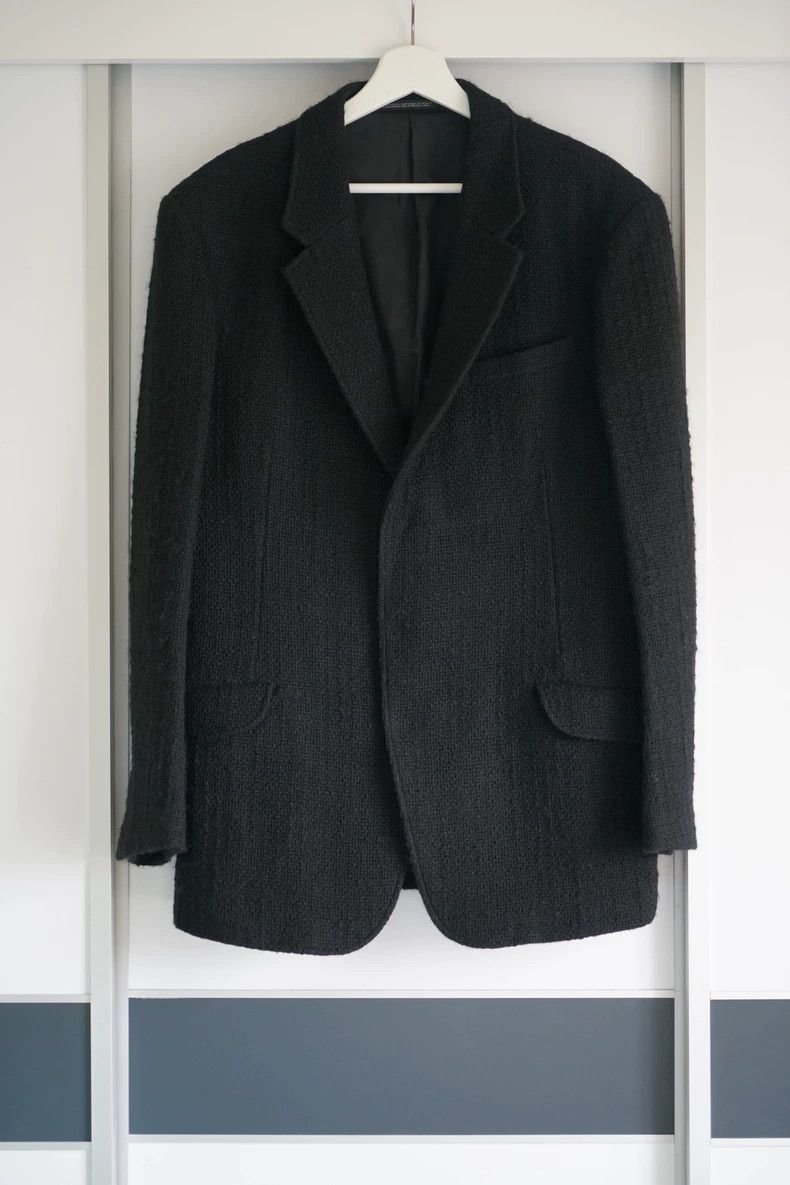 Yohji Yamamoto Yohji Yamamoto Yohji Yamamoto Black Knitted Suit Jacket Size US S / EU 44-46 / 1 - 2 Thumbnail