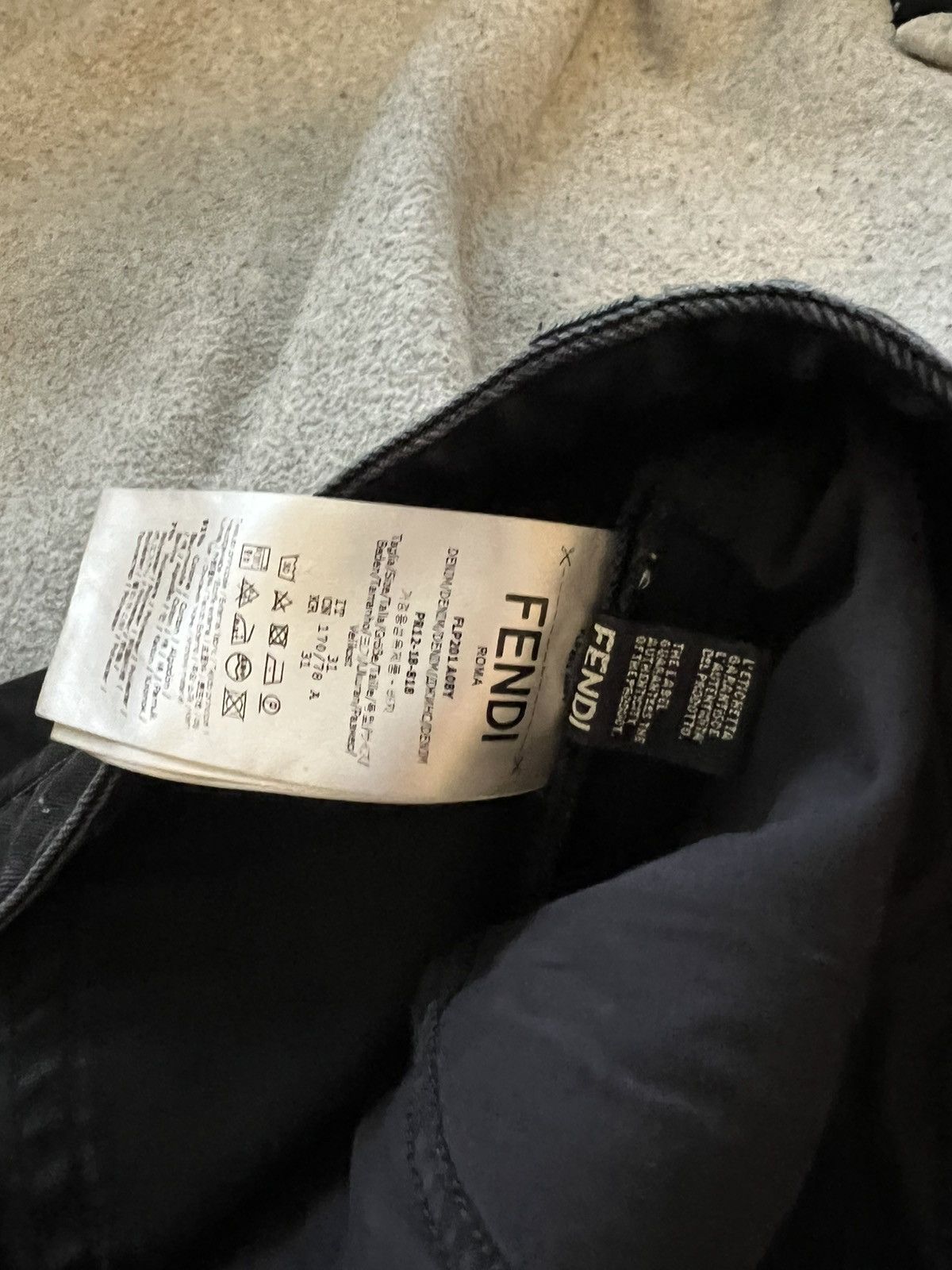 Fendi Fendi Black Logo Jeans Size US 31 - 3 Thumbnail
