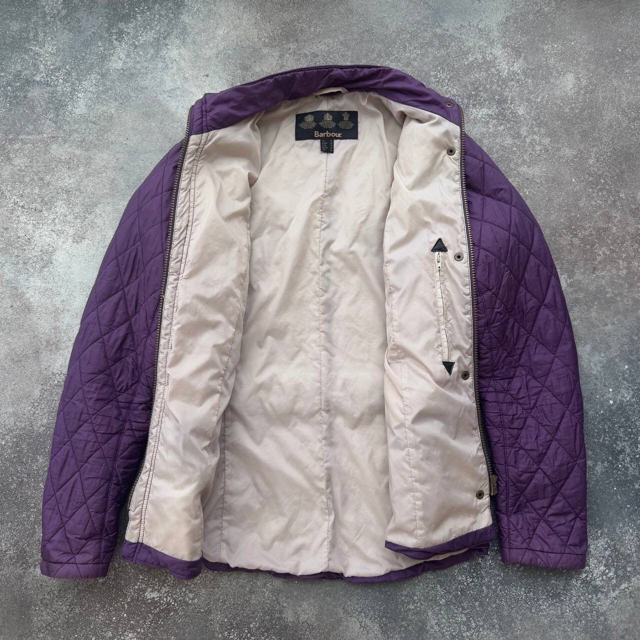 Barbour × Vintage Barbour Flyweight Cavalry Vintage Purple Quilted Jacket Size L / US 10 / IT 46 - 9 Thumbnail