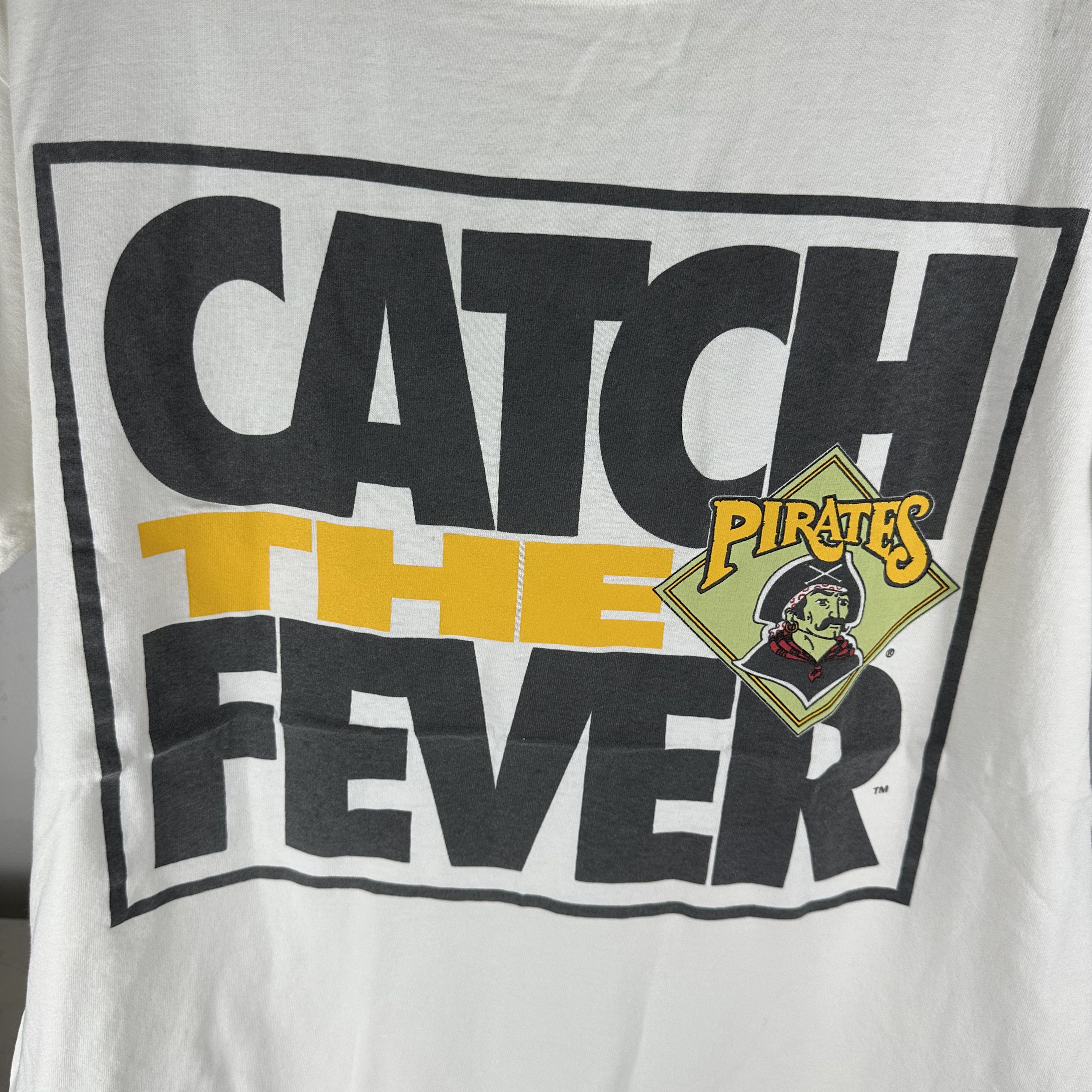 Vintage 90s Pittsburgh Pirates Catch The Fever MLB Graphic T-shirt Size US L / EU 52-54 / 3 - 2 Thumbnail