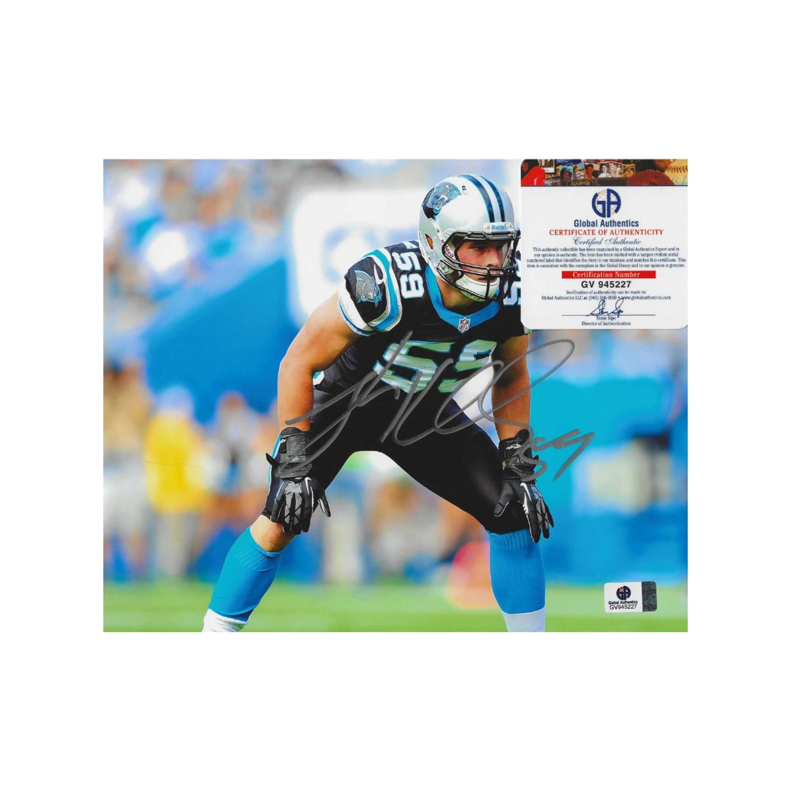Other Luke Kuechly Autographed 8x10 Photo coa W/Frame Size ONE SIZE - 4 Thumbnail