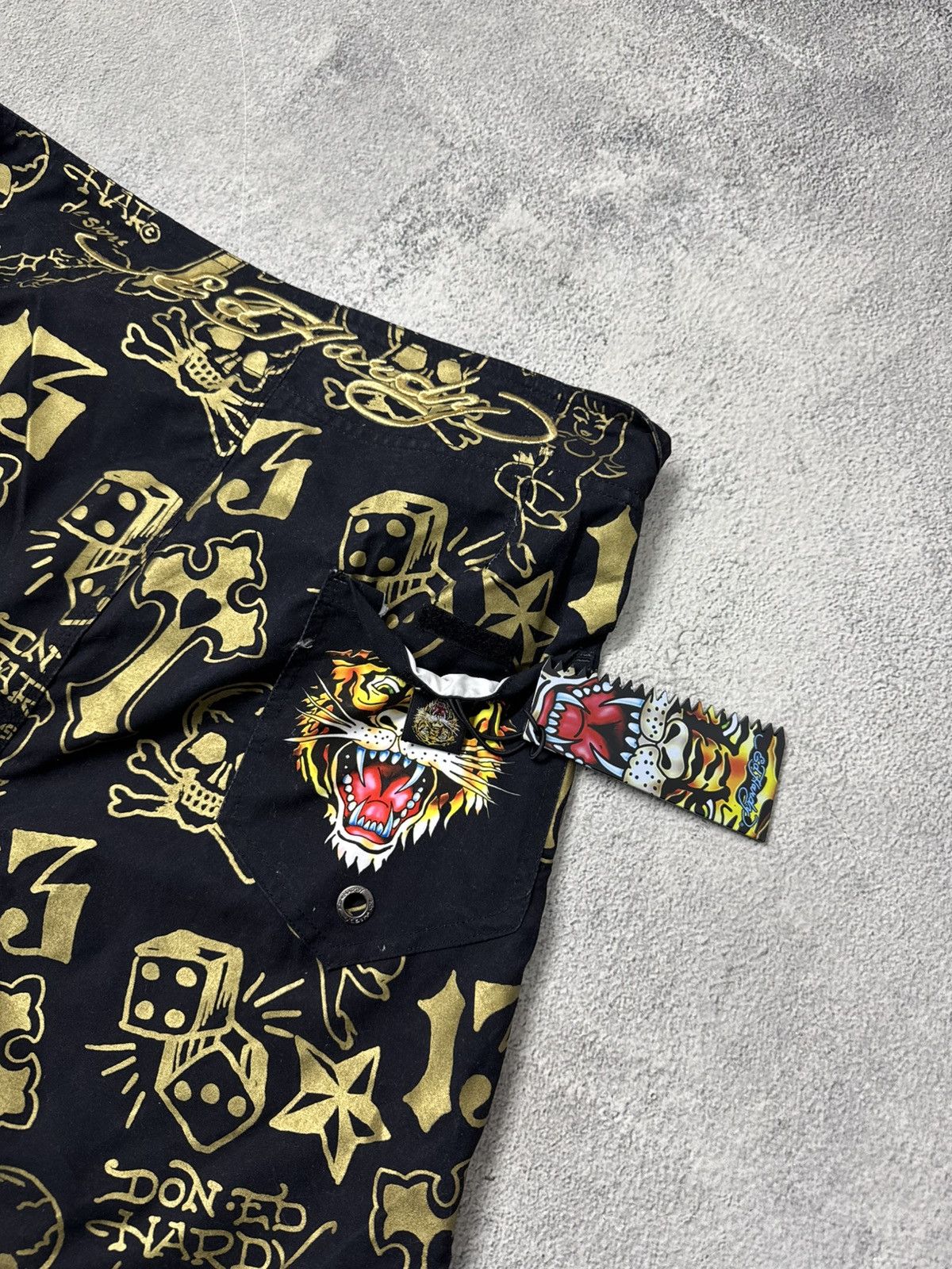 Ed Hardy Vintage Y2k Ed Hardy Tiger Shorts 00’s Size US 36 / EU 52 - 11 Thumbnail