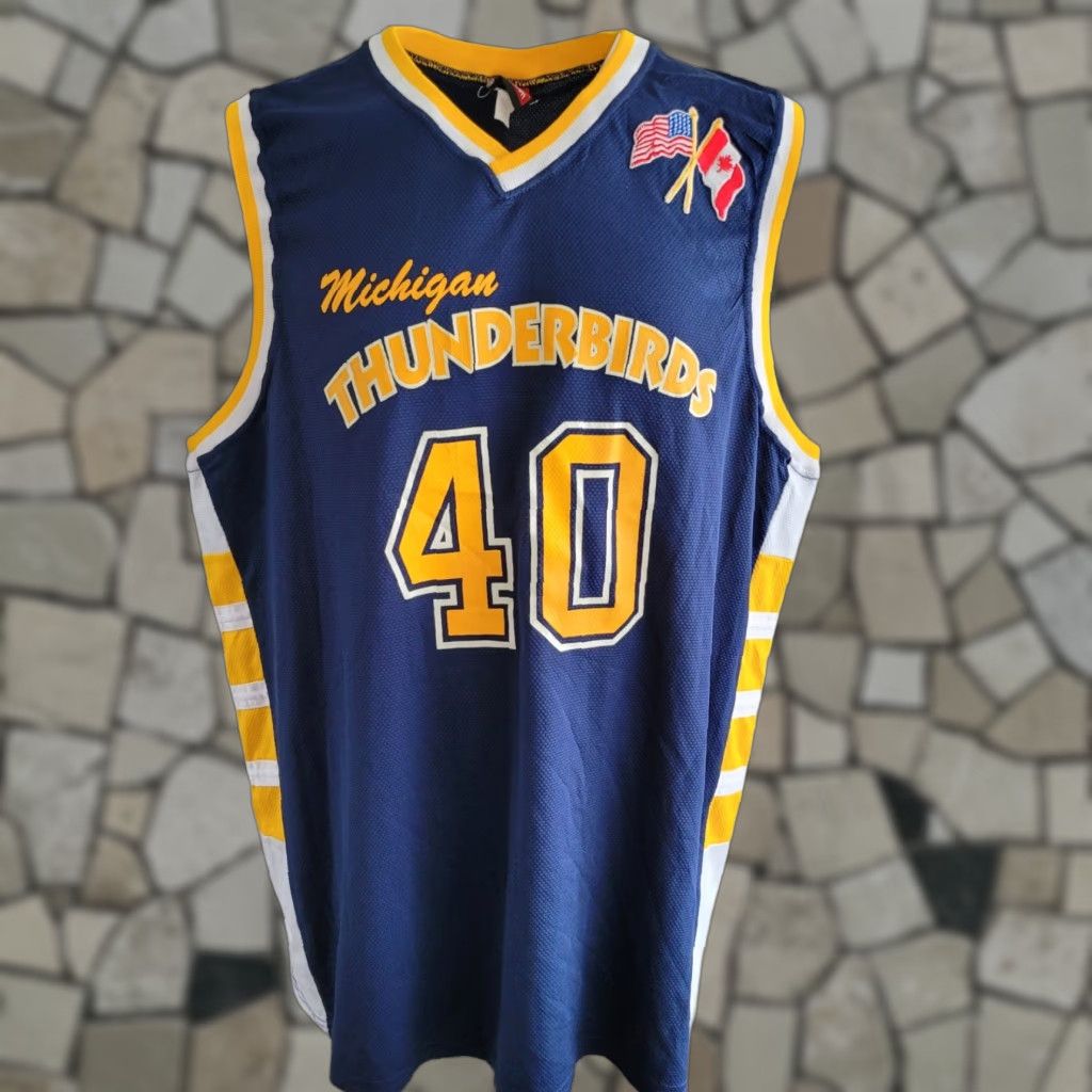 Vintage VINTAGE Michigan Thunderbirds Basketball Jersey #40 XL Navy Size US XL / EU 56 / 4 - 1 Thumbnail