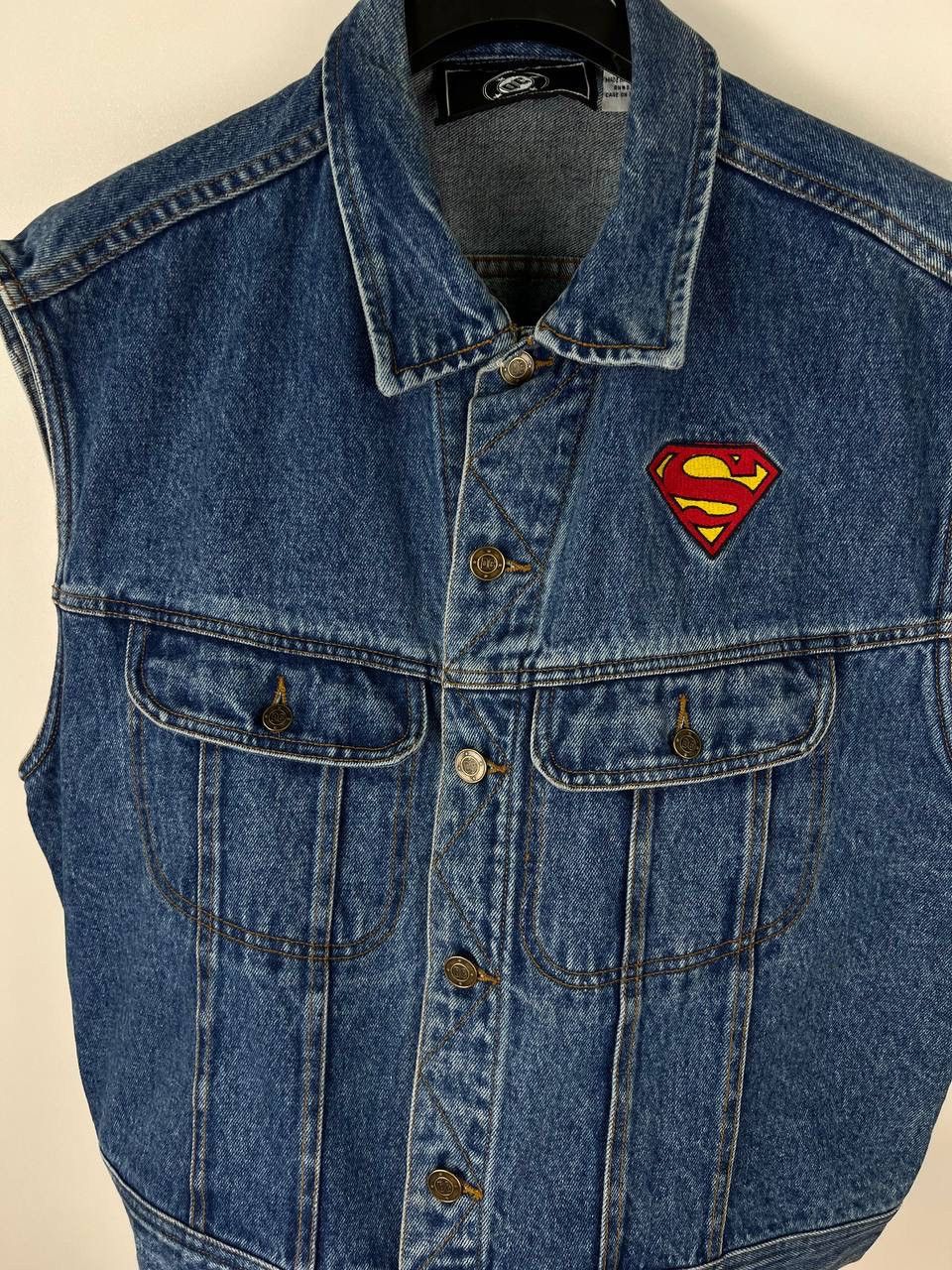 DC Comics × Vintage DC Superman 90s vintage denim vest size M Size US M / EU 48-50 / 2 - 7 Thumbnail