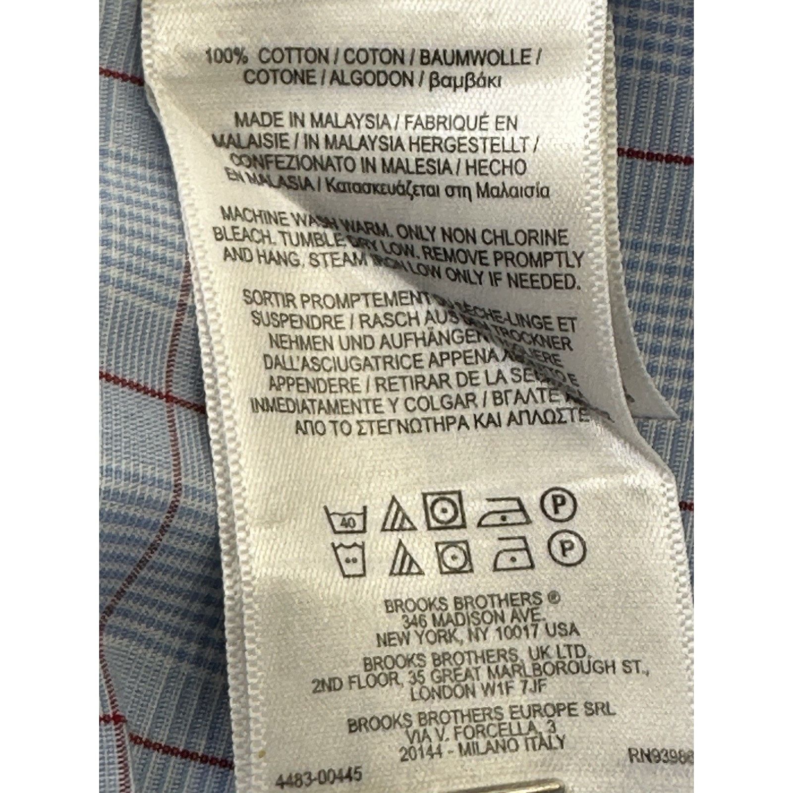 Brooks Brothers Brooks Brothers Regent 1818 Shirt Men 17.5 4/5 Blue XL check Size US XL / EU 56 / 4 - 7 Thumbnail