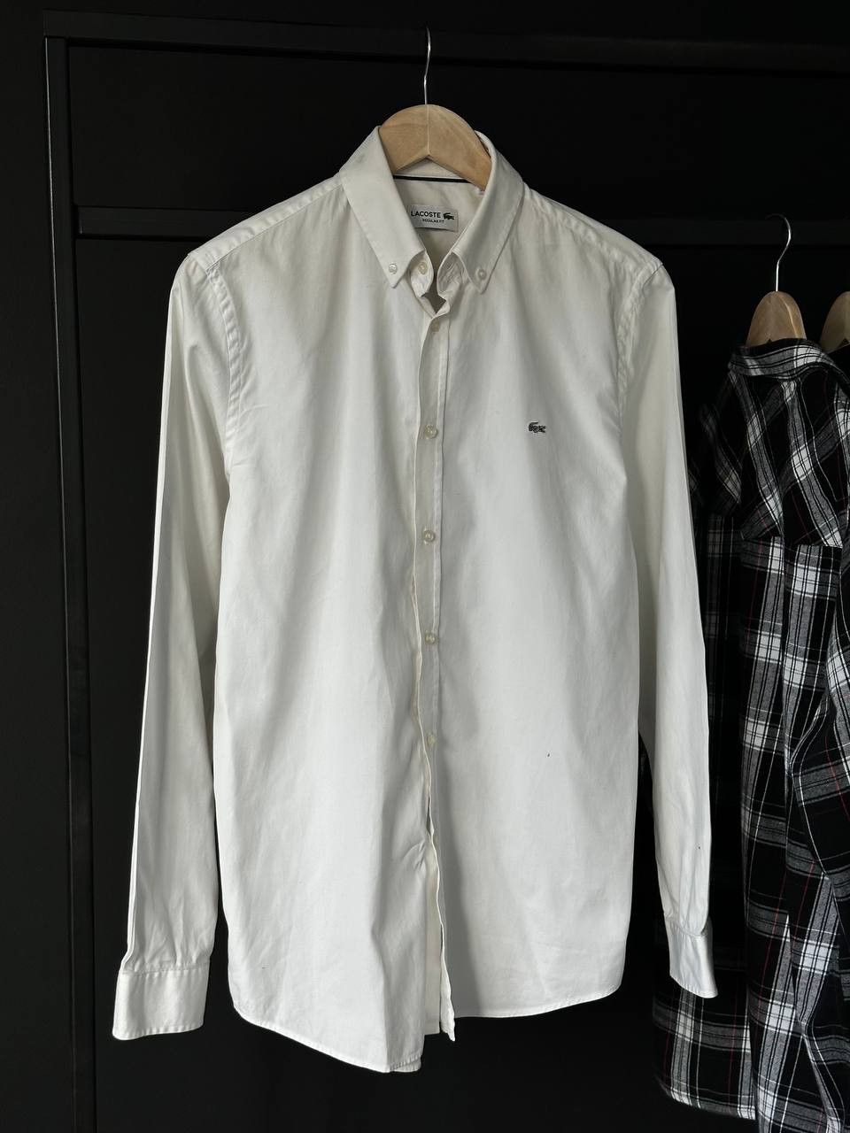 Designer × Lacoste Lacoste White Oxford Casual Shirt Size US M / EU 48-50 / 2 - 2 Thumbnail