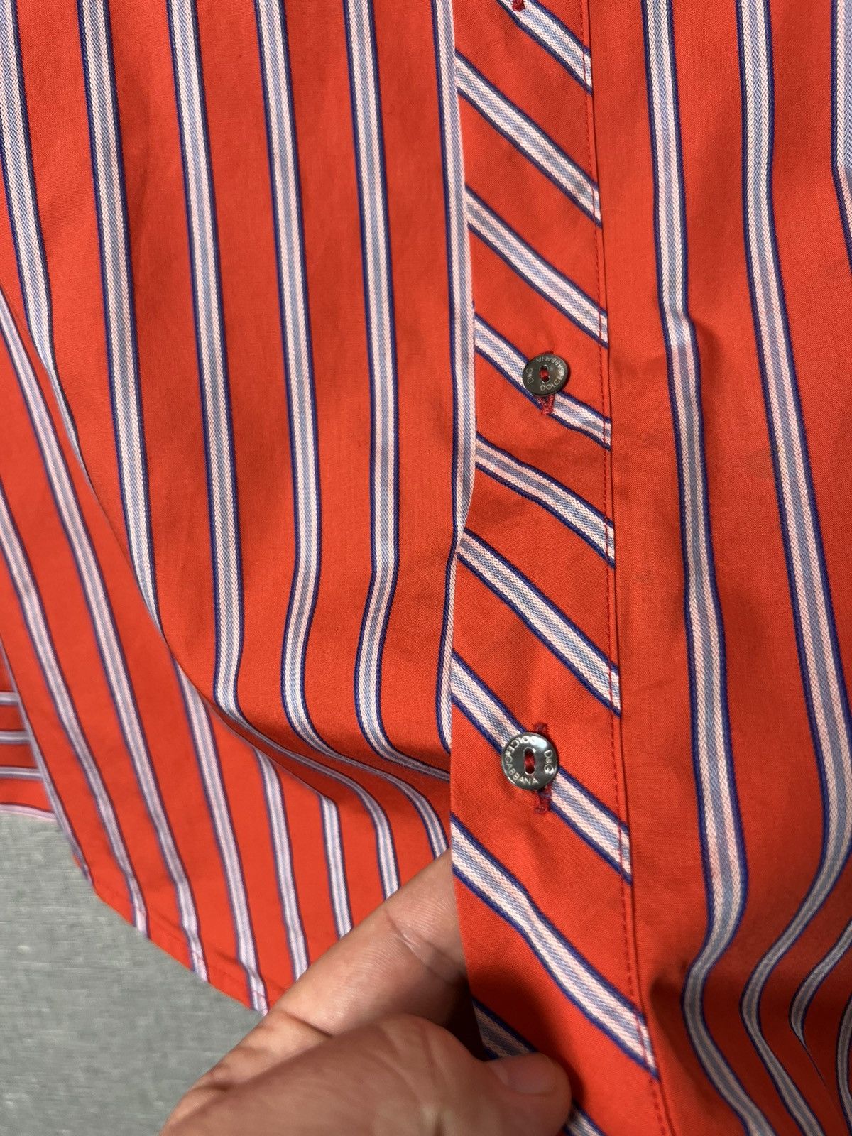 Dolce & Gabbana Dolce Gabbana Button Striped Shirt Big Logo Ultra Sports D&G Size US S / EU 44-46 / 1 - 18 Thumbnail