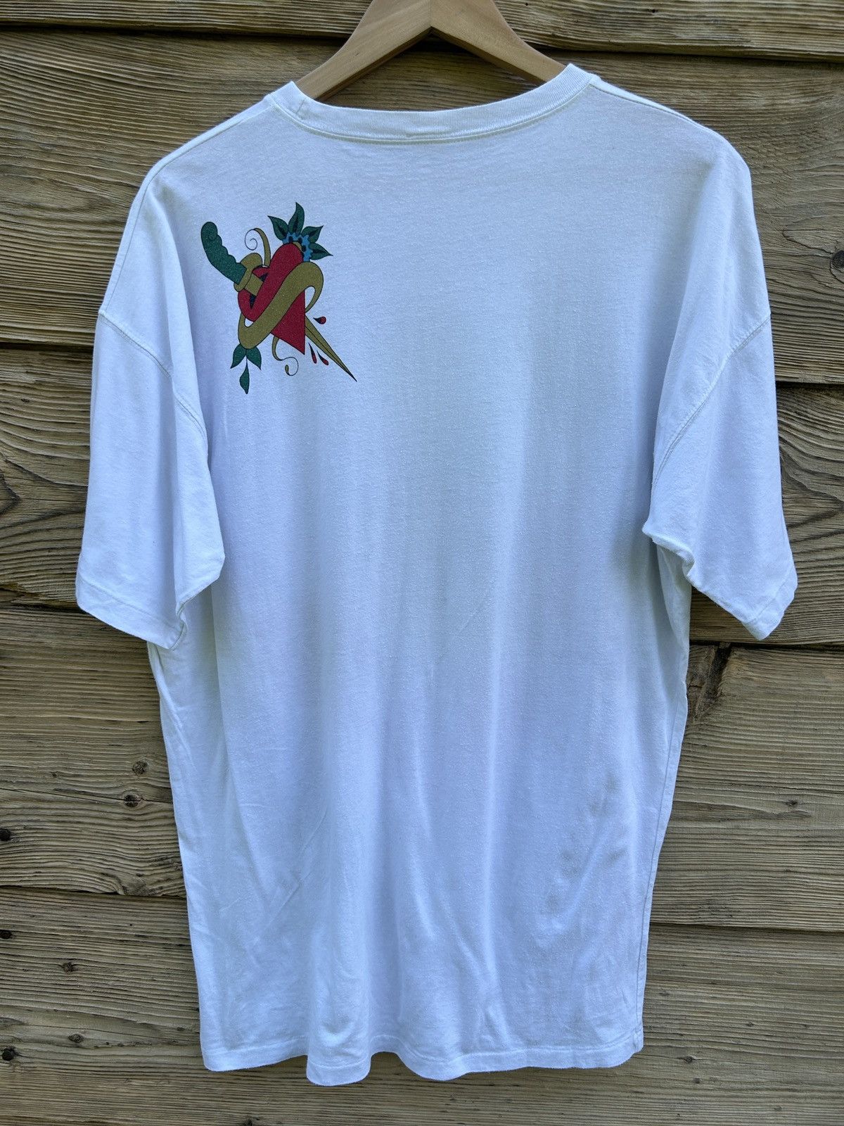 Vintage 90s Vintage Single Stitch Tattoo AOP Art Like Audigier Tee Size US XL / EU 56 / 4 - 8 Thumbnail