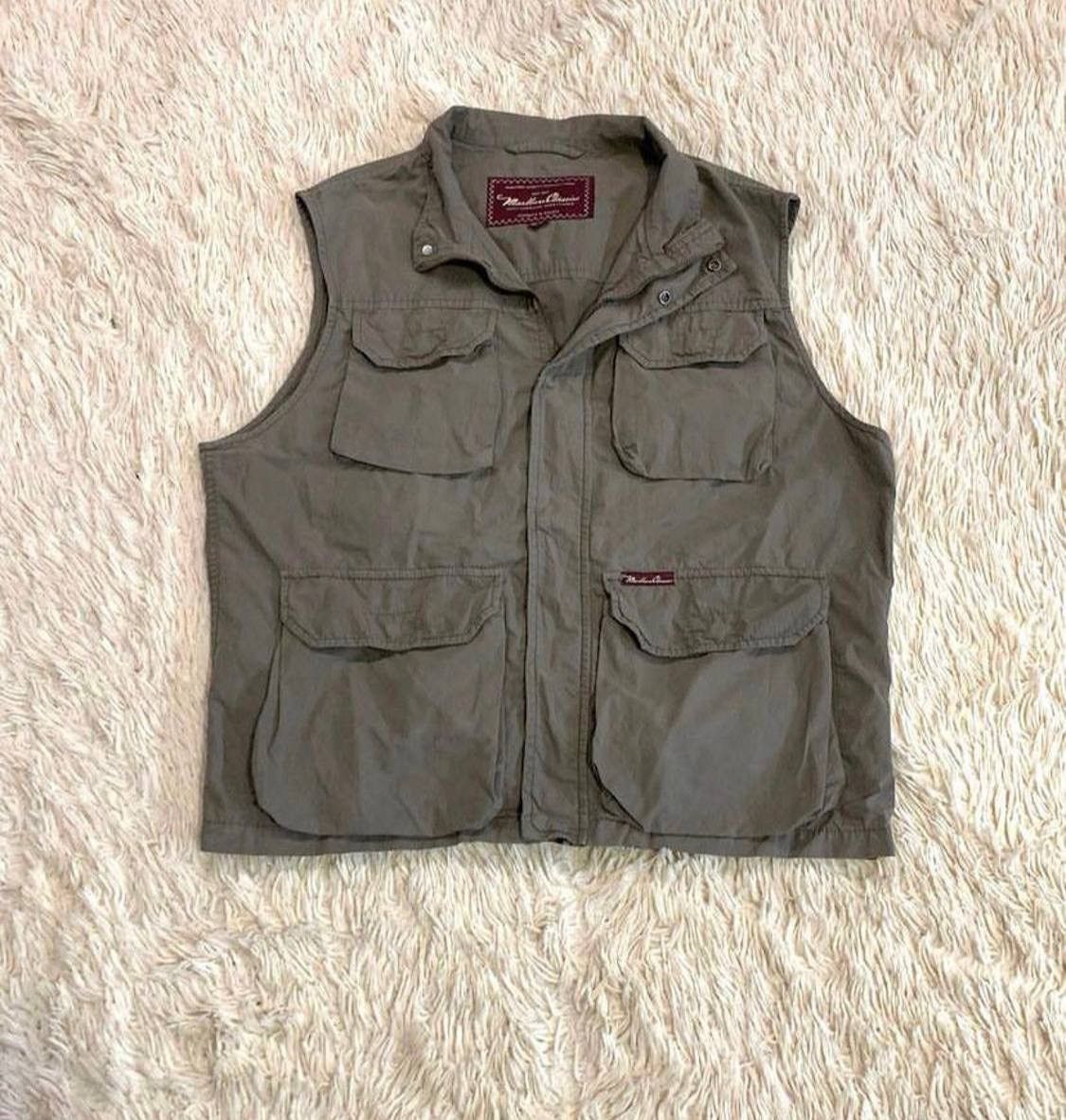 image of 90’S Vintage Marlboro Classics Cargo Vest in Dark Green, Men's (Size Large)