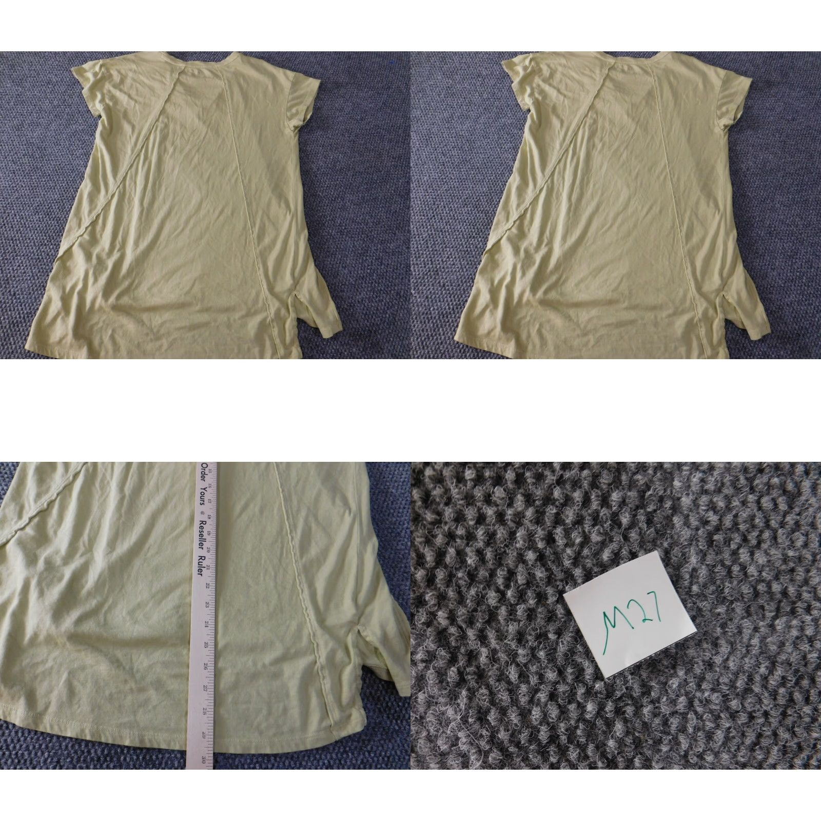 Vintage Wonderly Blouse Shirt Womens S Yellow Short Sleeve Crew Neck Pullover Stretch Cotton Modal Rayon Casual Basic Classic Size S / US 4 / IT 40 - 8 Thumbnail