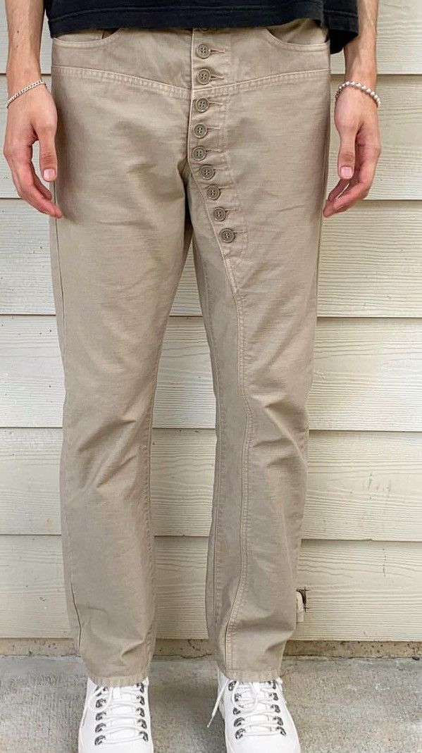 Issey Miyake 2000s Zucca Belted and Buttoned Asymmetric Pants Size US 30 / EU 46 - 8 Thumbnail