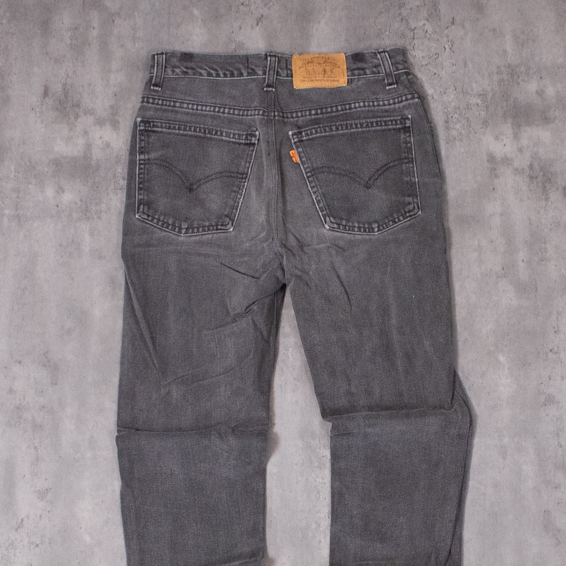Levi's Vintage Clothing × Vintage Vintage 1990's Levis 619 Orange Tab Skinny Fade Black Pant's Size US 26 / EU 42 - 11 Thumbnail