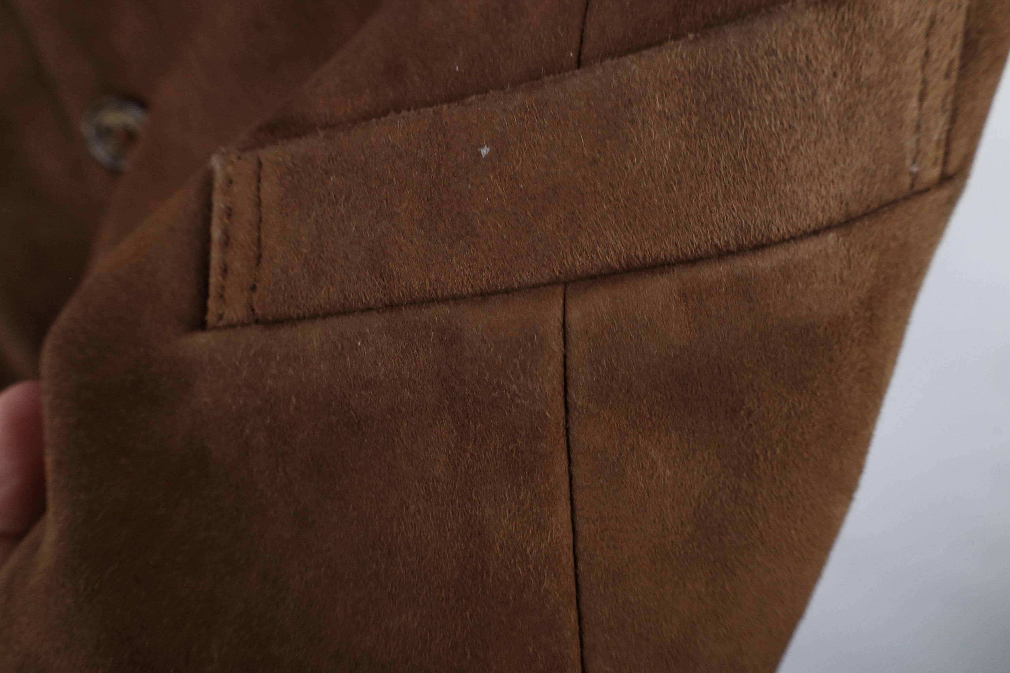Vintage Vintage 90s Streetwear Suede Leather Buckle Back Vest Jacket Size US XXL / EU 58 / 5 - 8 Thumbnail