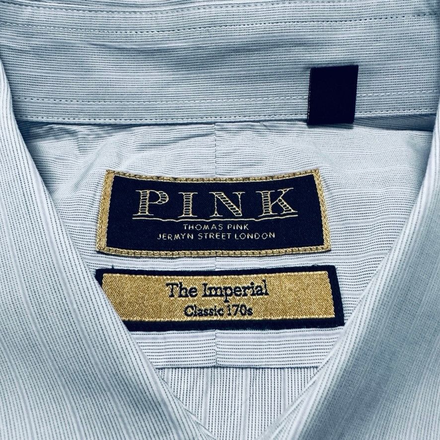 Thomas Pink Thomas Pink gray micro stripe Imperial fit button down Size US XL / EU 56 / 4 - 5 Thumbnail