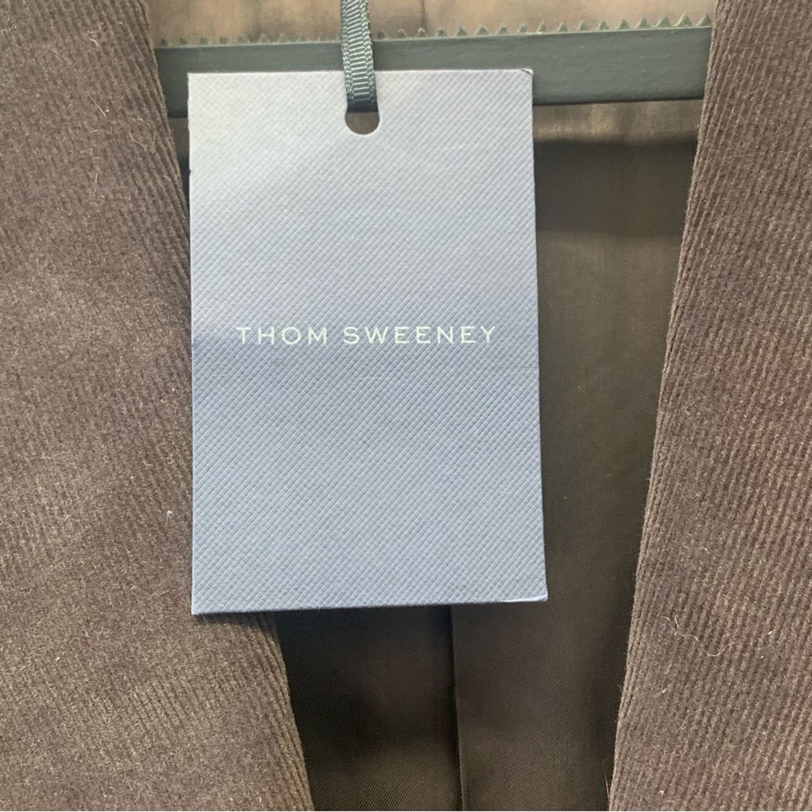 Thom Sweeney Thom Sweeney Wool Corduroy Deep Brown Suit Jacket size 50/ M Size 50R - 9 Thumbnail