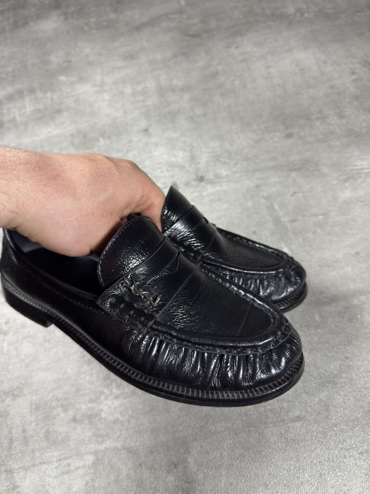Saint Laurent Paris Saint Laurent Leather Loafers – Black Size US 5 / IT 35 - 2 Thumbnail