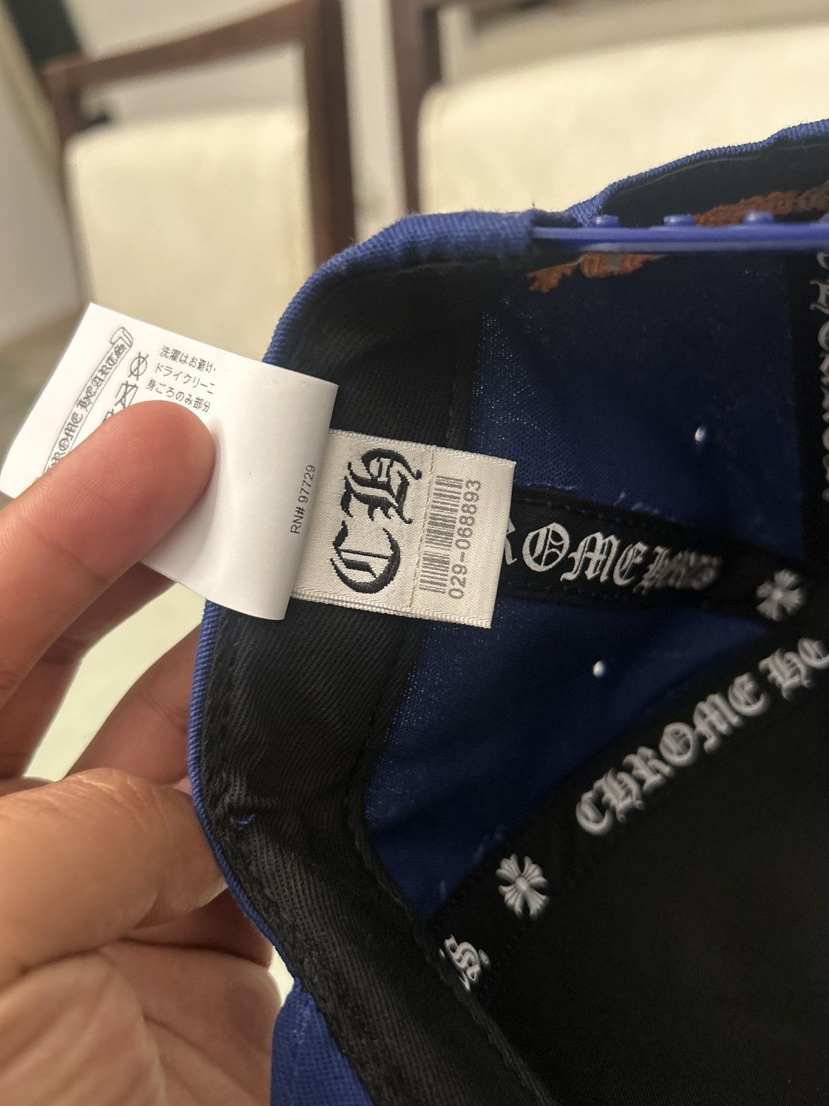 Chrome Hearts Chrome Hearts CH Blue/Yellow BaseBall Hat Size ONE SIZE - 2 Thumbnail