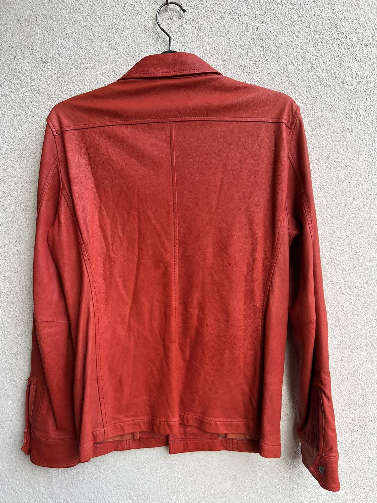 Leather Epoca Uomo Japan Patina Sheep Leather Four Pocket Shirt Size US M / EU 48-50 / 2 - 13 Thumbnail