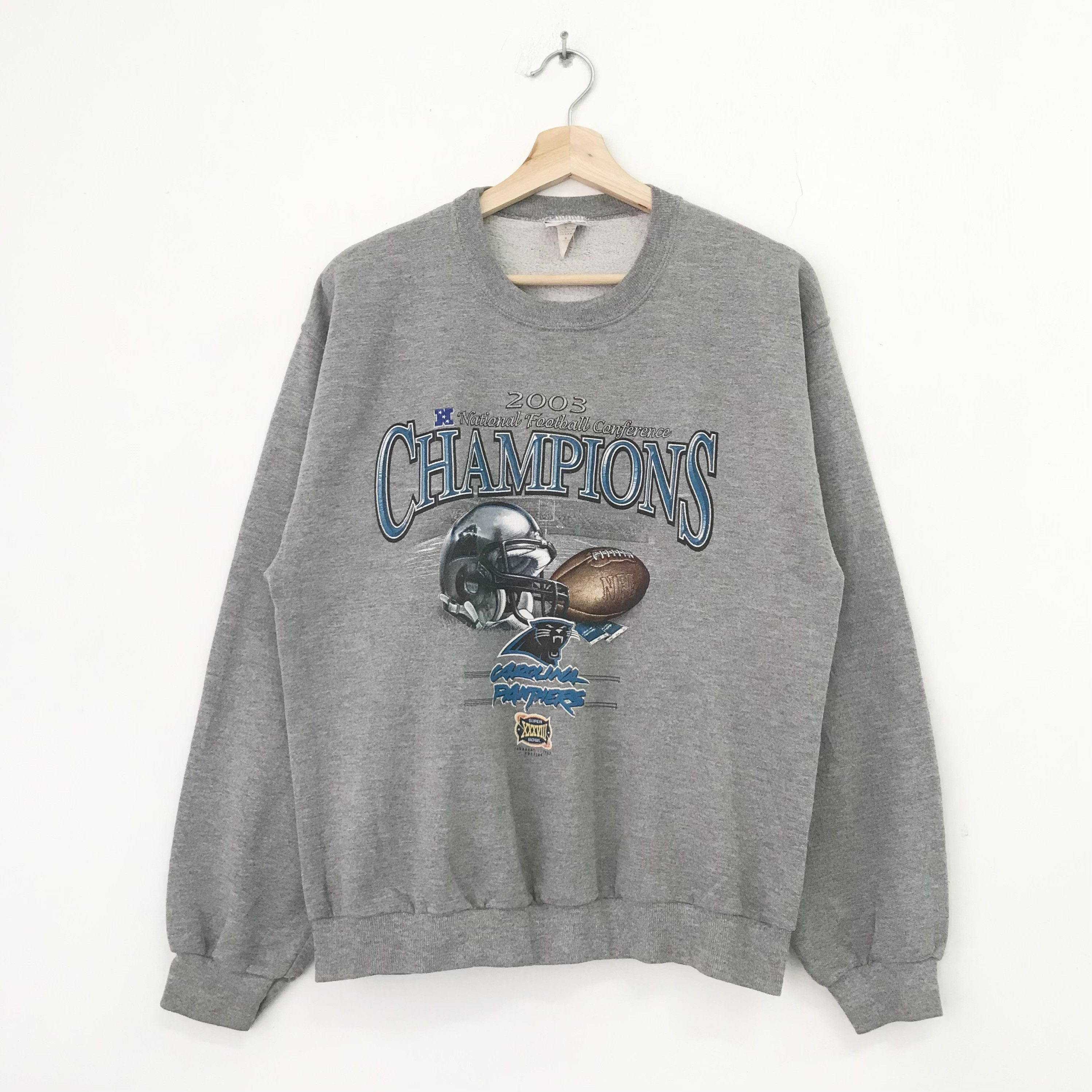 Vintage Vintage Carolina Panthers Gray Sweathsirt 372 Size US M / EU 48-50 / 2 - 1 Thumbnail