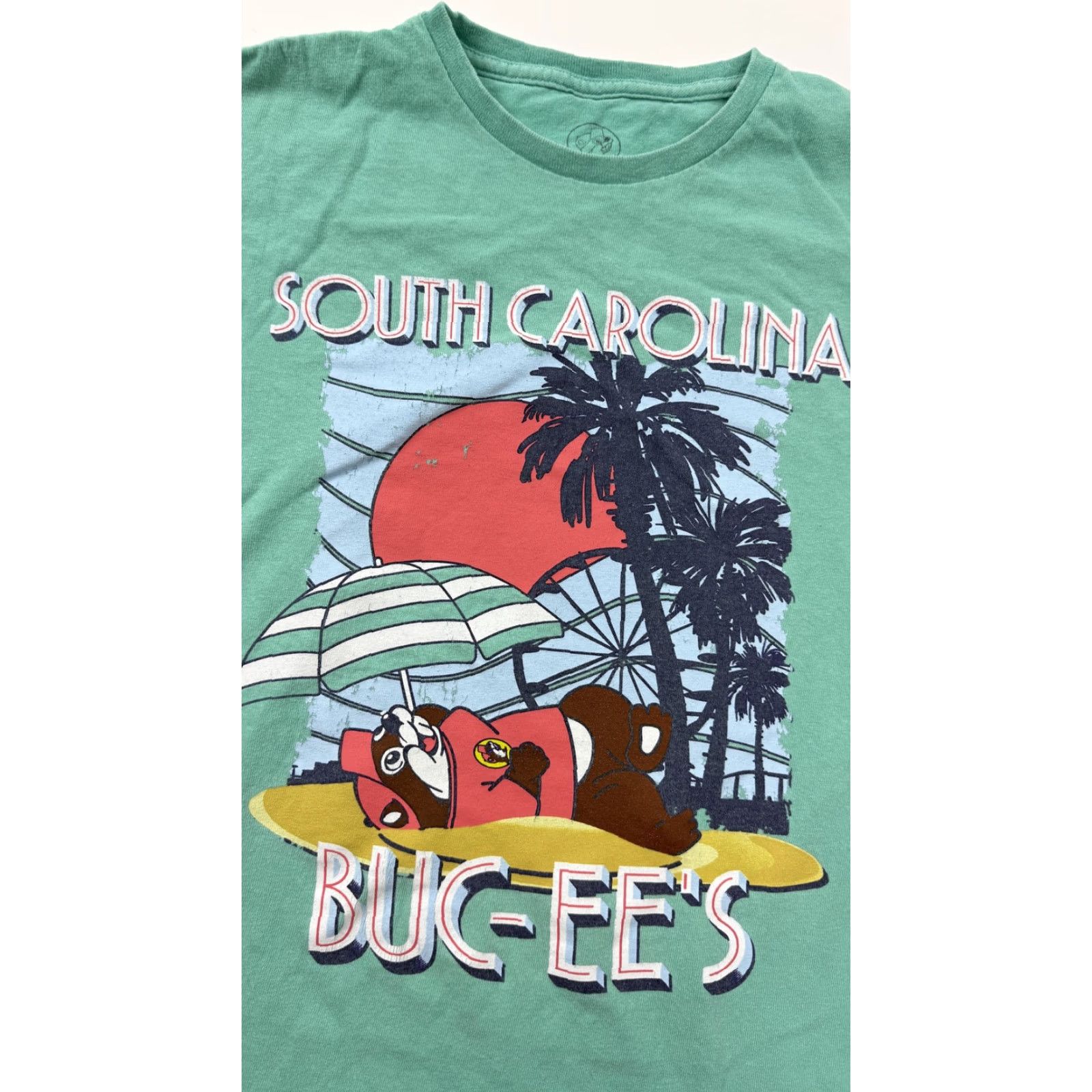 Vintage Buc-ee's Shirt Mens Large Green South Carolina Beach Graphic Tee Tagless Travel Mens Size US L / EU 52-54 / 3 - 2 Thumbnail