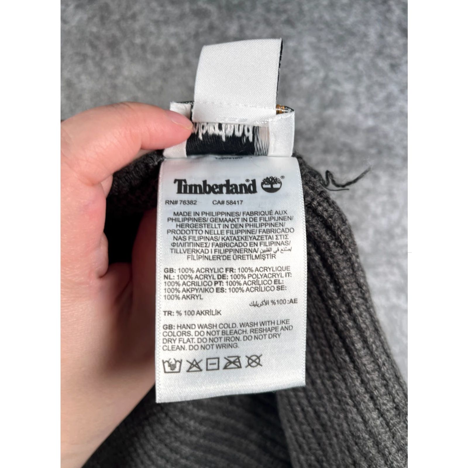 Timberland Timberland Beanie Toque Unisex Adults One Size Gray Knit 100% Acrylic Winter Hike Camp Accessories Size ONE SIZE - 8 Thumbnail