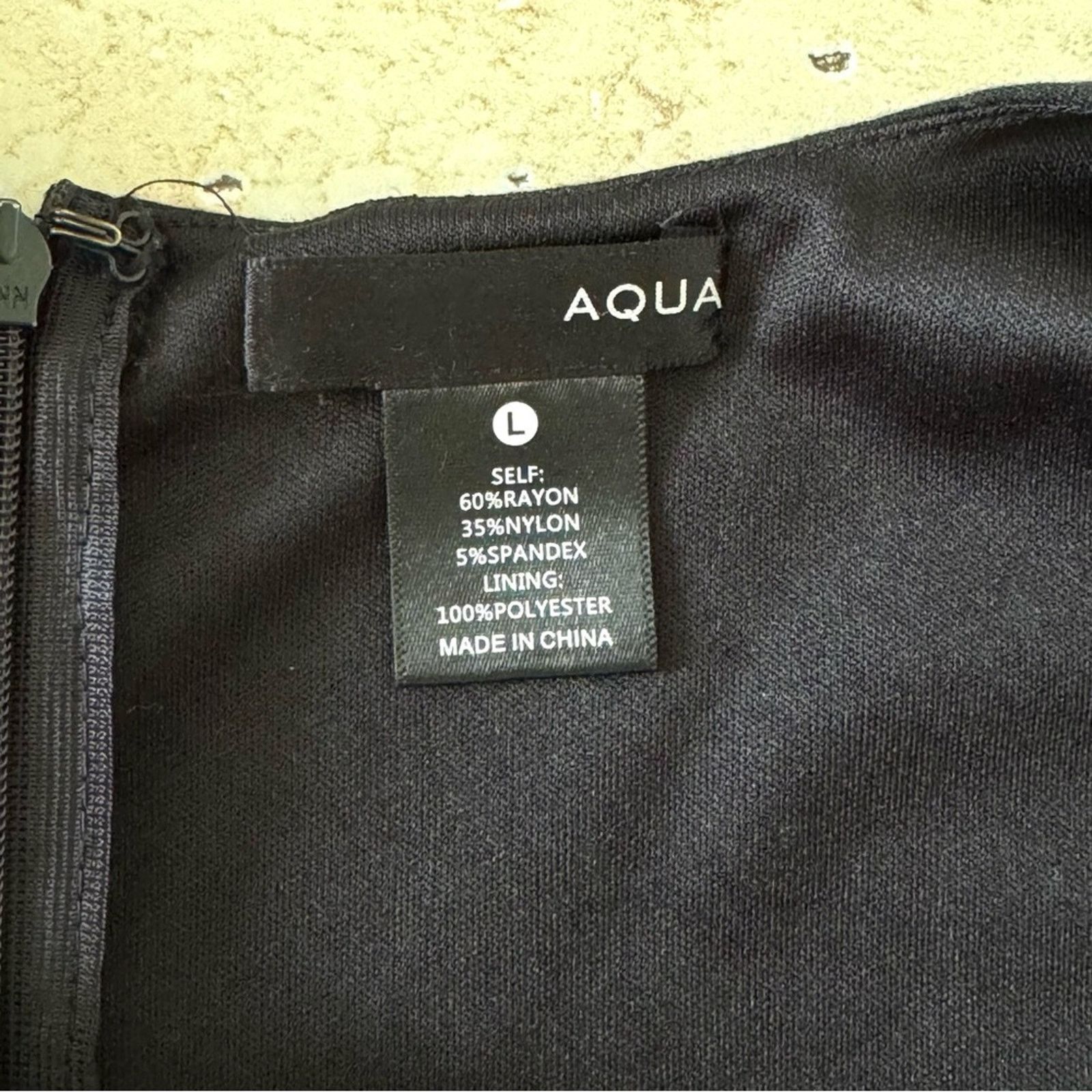 AQUARAMA AQUA Black Scalloped neckline dress, Size L Size L / US 10 / IT 46 - 8 Thumbnail