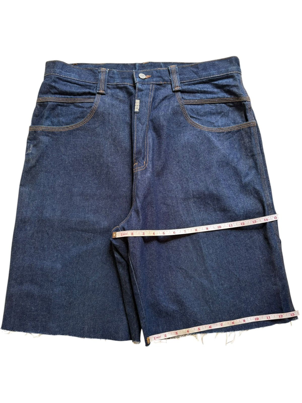 JNCO Vintage School of Hard Knocks Carpenter Baggy Jean Shorts Size US 35 - 14 Thumbnail