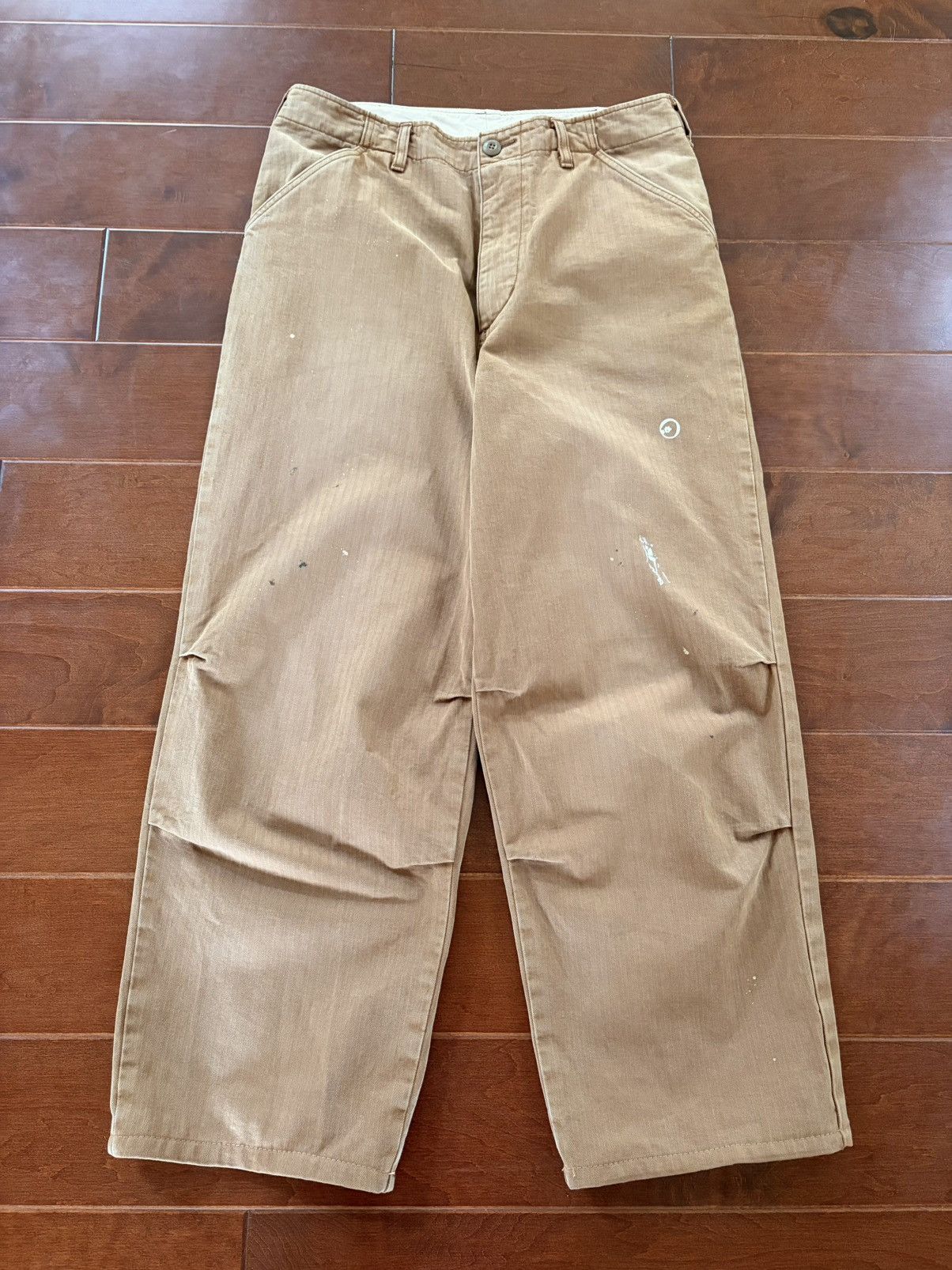 Hysteric Glamour Hysteric Glamour Baggy Pinstripe Beige Brown Pants Chinos Size US 33 - 1 Thumbnail