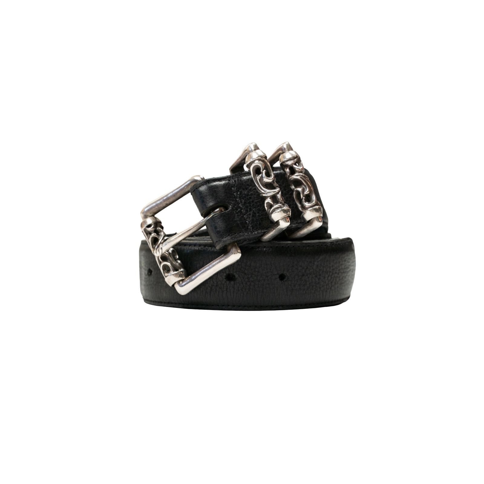 Chrome Hearts Black Leather Roller Belt Size 30 - 1 Thumbnail