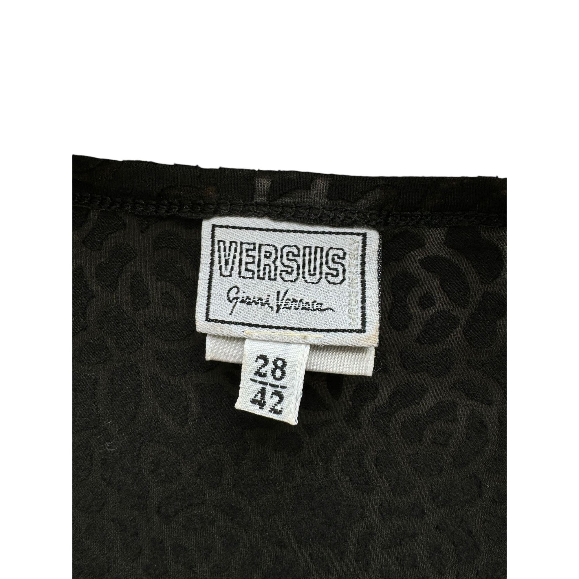 Versace Vintage Black Sheer Bodysuit Size XS / US 0-2 / IT 36-38 - 5 Thumbnail
