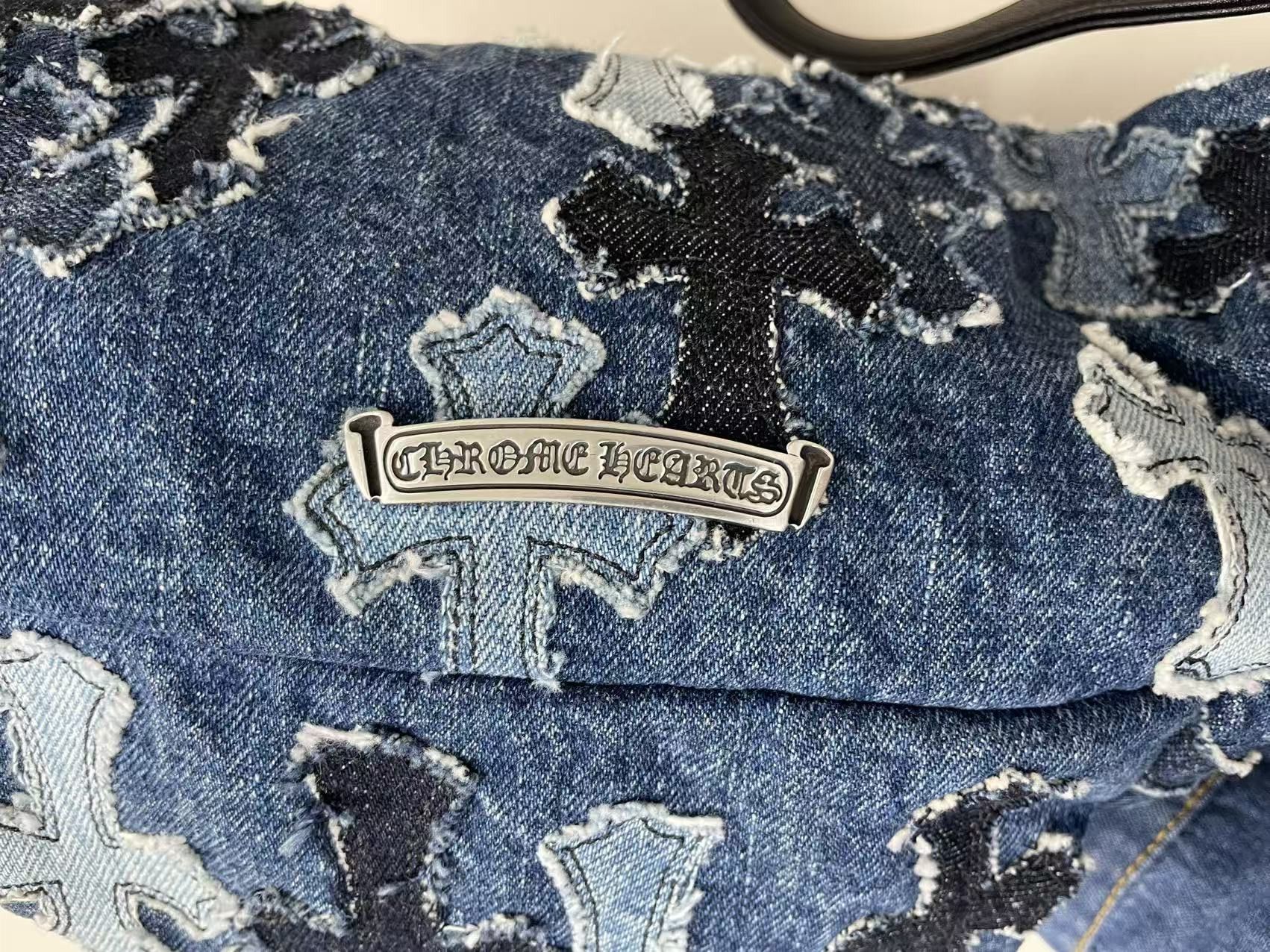 Chrome Hearts Chrome Hearts Denim Cross Patch Waist Bag Size ONE SIZE - 8 Thumbnail