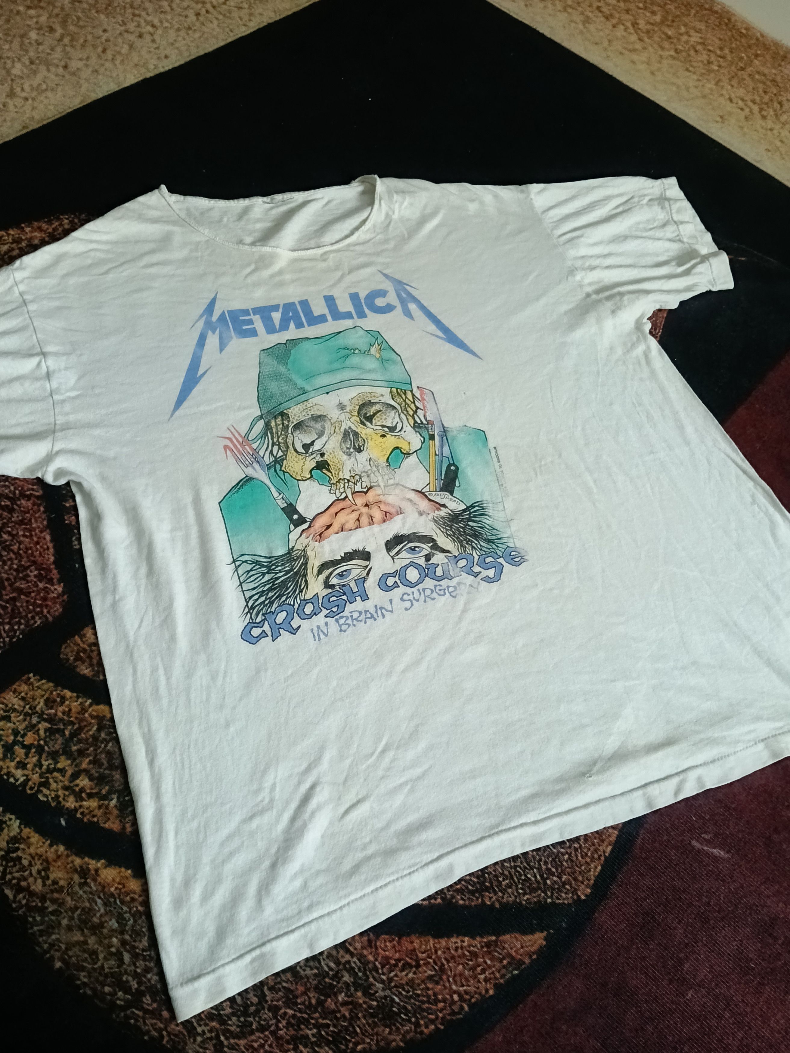Band Tees Vintage 1987 Metallica Crash course in brain surgery Size US XL / EU 56 / 4 - 1 Thumbnail