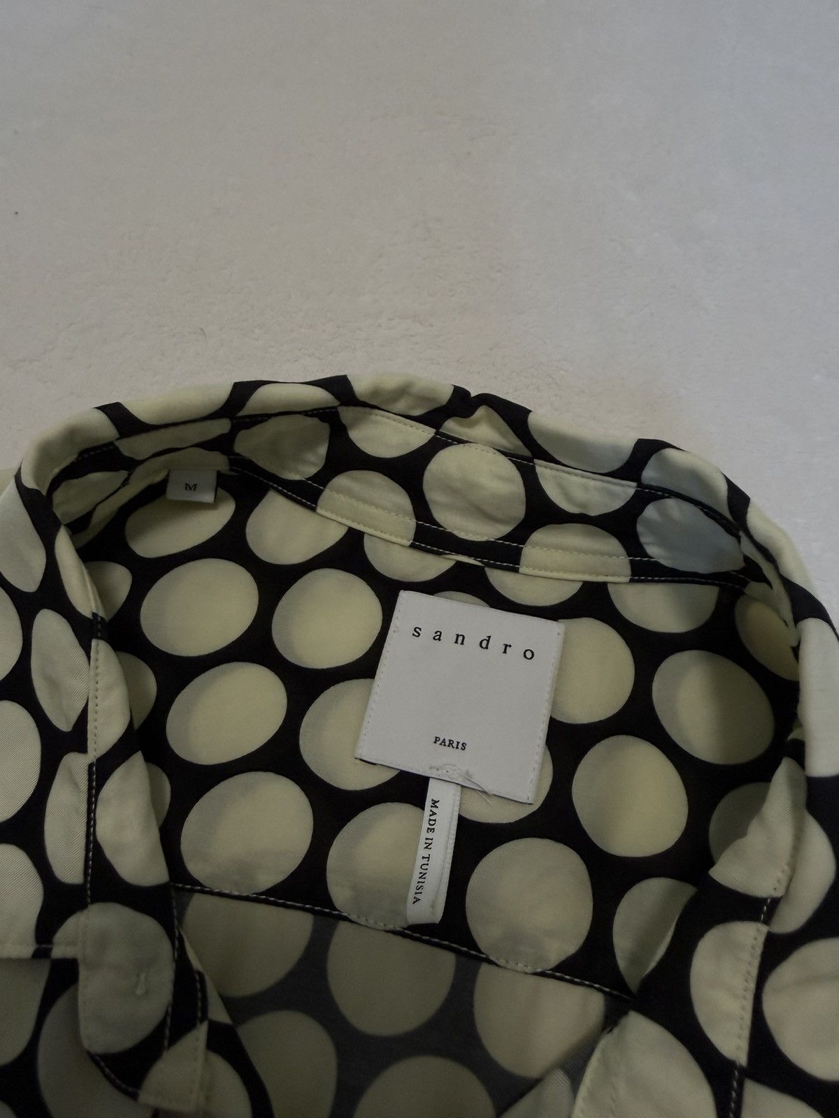 Sandro Sandro Paris Polka Dot Short Sleeve button up Size US M / EU 48-50 / 2 - 2 Thumbnail