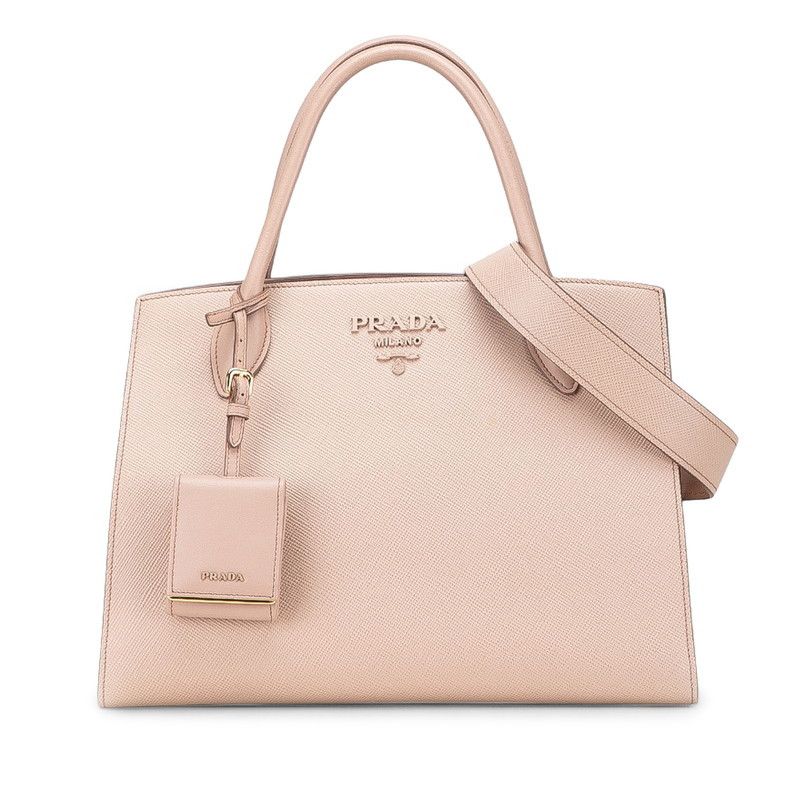 ニモ】Prada 2way Leather Shoulder Bag Prada Brushed Leather 2 way