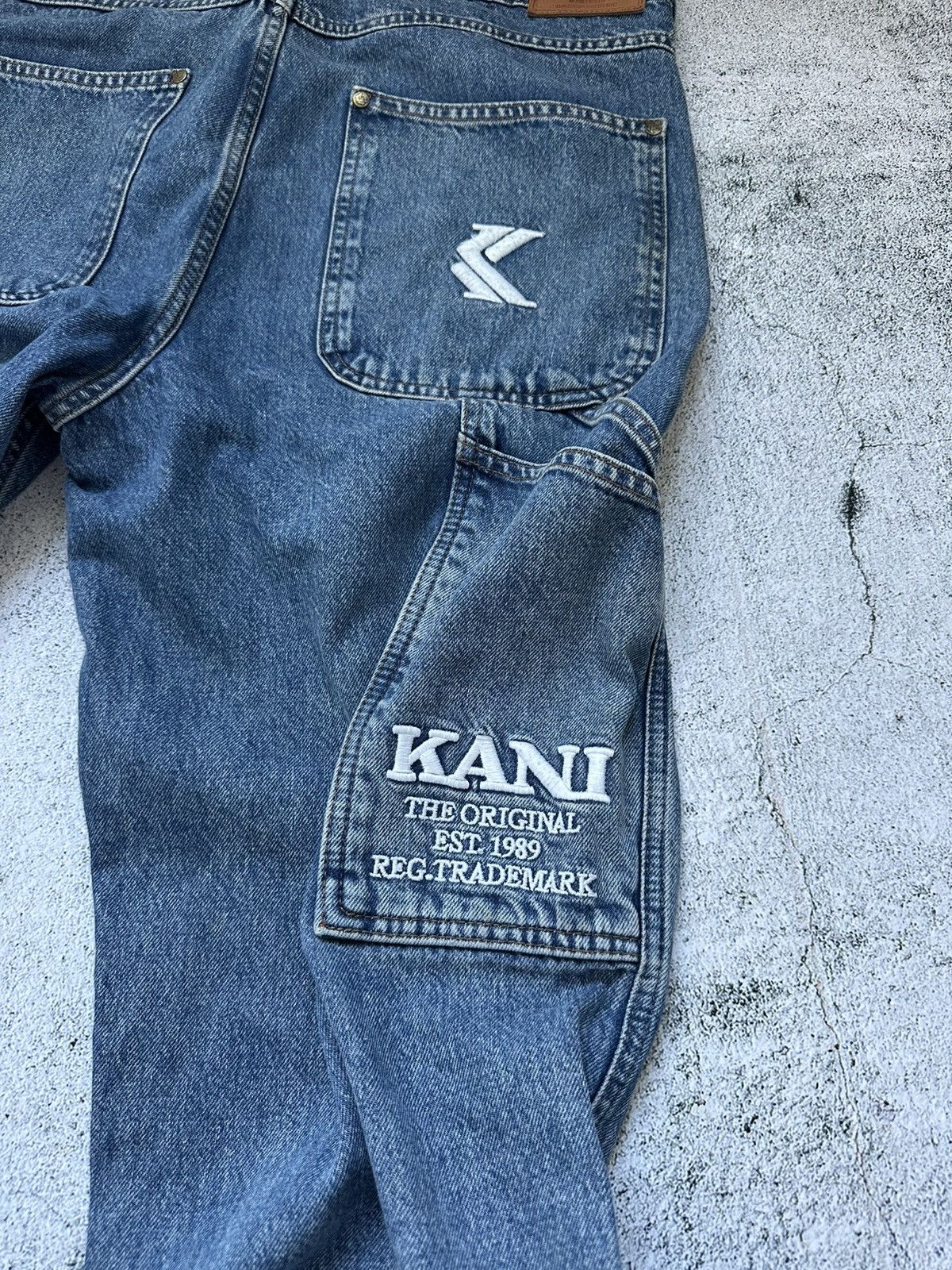 Karl Kani Karl Kani Baggy Denim Blue Jeans Big Logo Y2K Fit Size US 36 / EU 52 - 12 Thumbnail