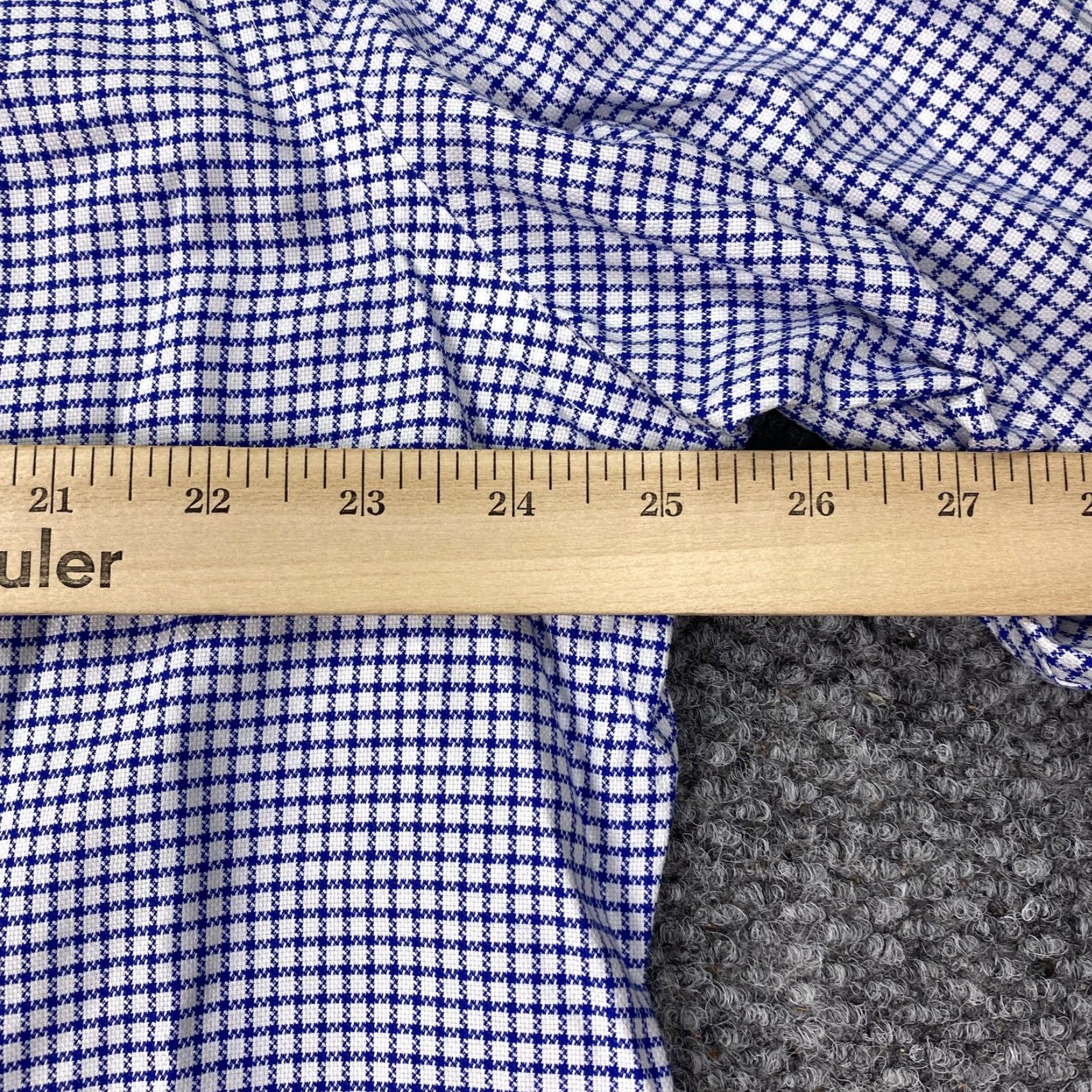 Charles Tyrwhitt Charles Tyrwhitt Shirt Mens 18/37 Non Iron Slim Fit Gingham Blue White FN455SNAV Size US L / EU 52-54 / 3 - 7 Thumbnail