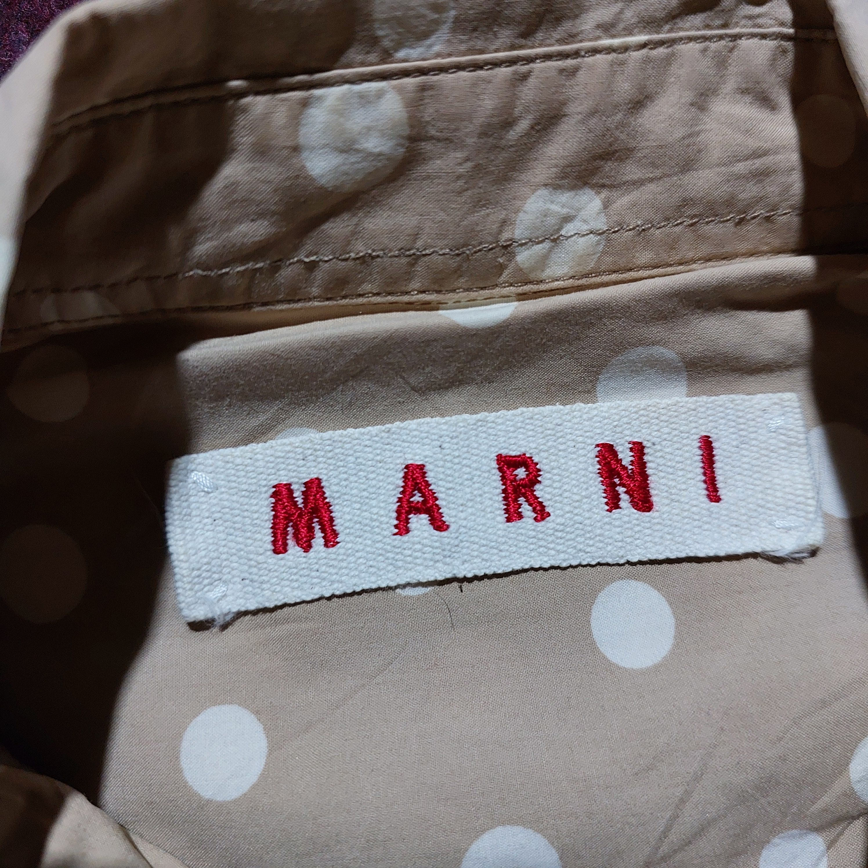 Marni Marni italy beige polka L/s shirt Size US M / EU 48-50 / 2 - 5 Thumbnail