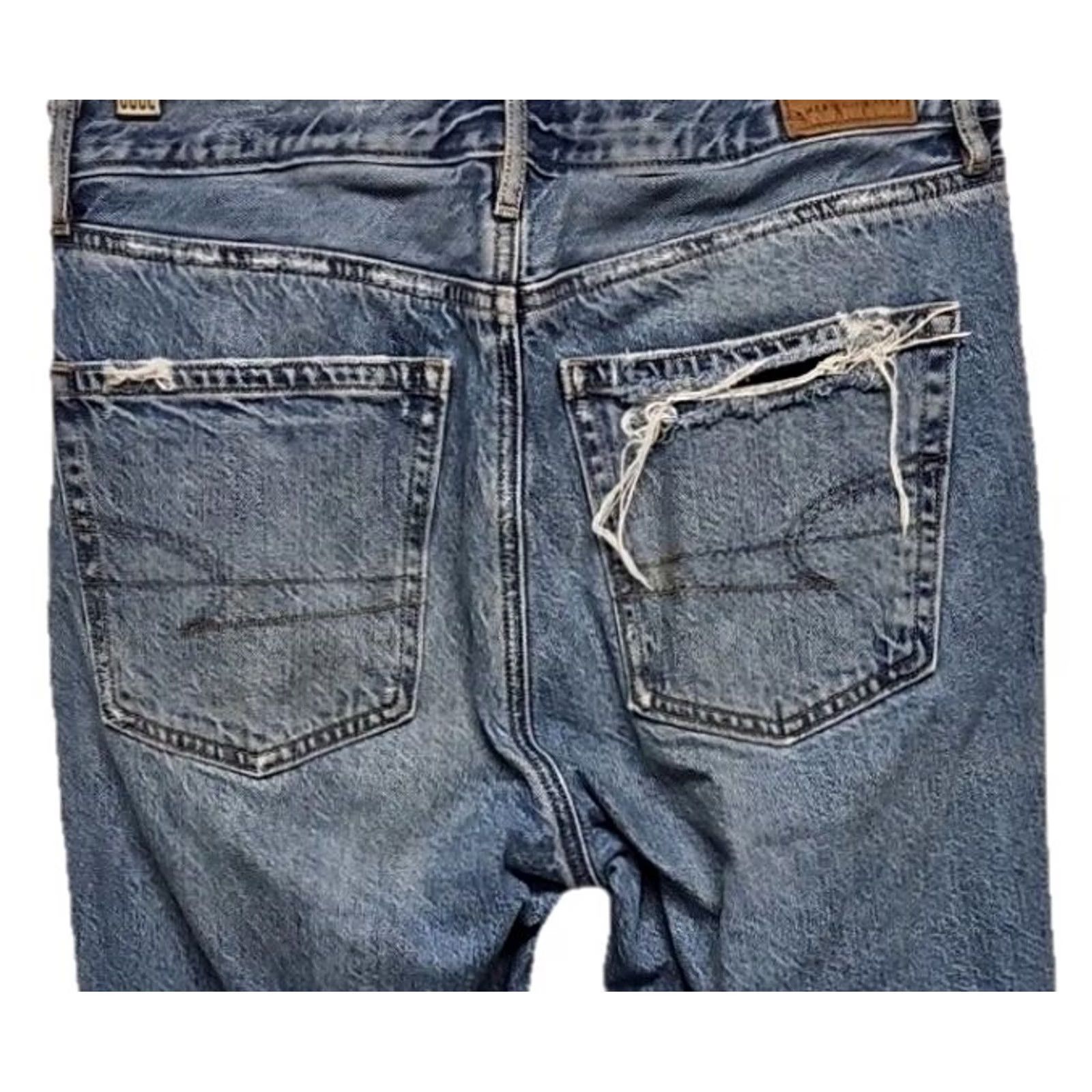 American Eagle Outfitters American Eagle Outfitters Jeans Skinny Distressed Hi Rise Light Wash 4 Women Regular 27in Inseam Blue Denim Size 28" / US 6 / IT 42 - 5 Thumbnail
