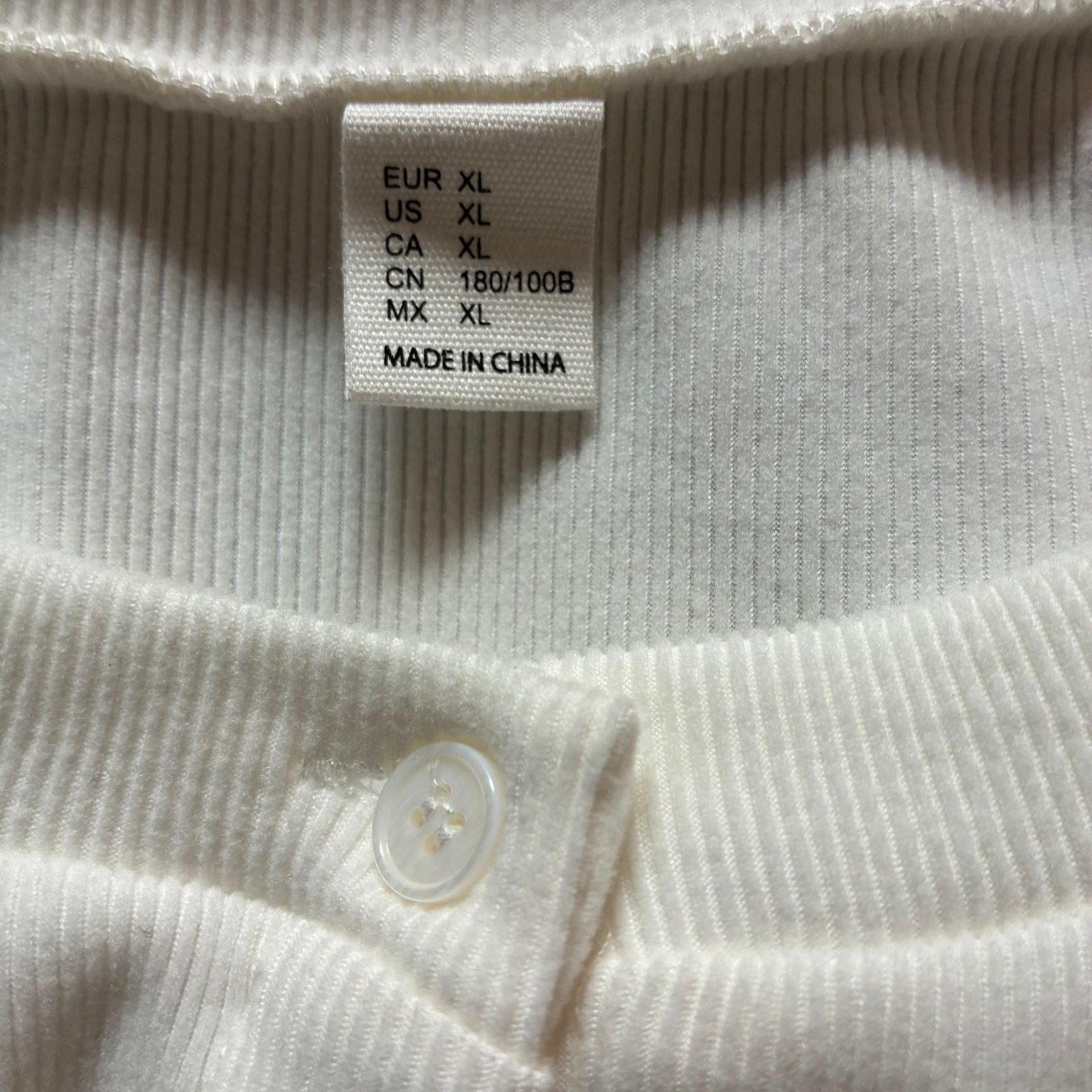 Other Soft Ivory ribbed womens cardigan New lightweight sweater Size XL / US 12-14 / IT 48-50 - 6 Thumbnail