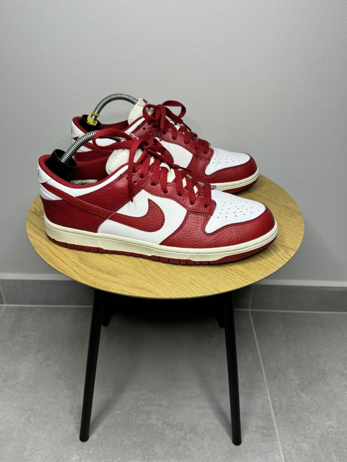 image of Nike Dunk Low White Varsity Red 2010 St Johns Shoes, Men's