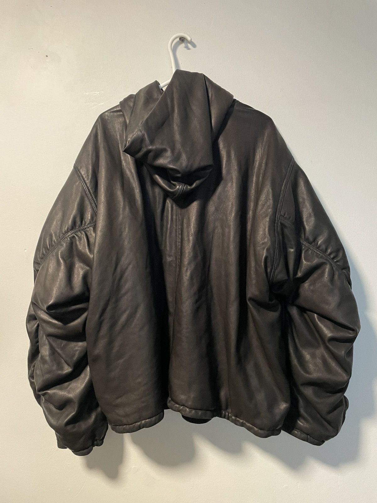 Balenciaga Balenciaga Leather Hoodie Size US M / EU 48-50 / 2 - 8 Thumbnail