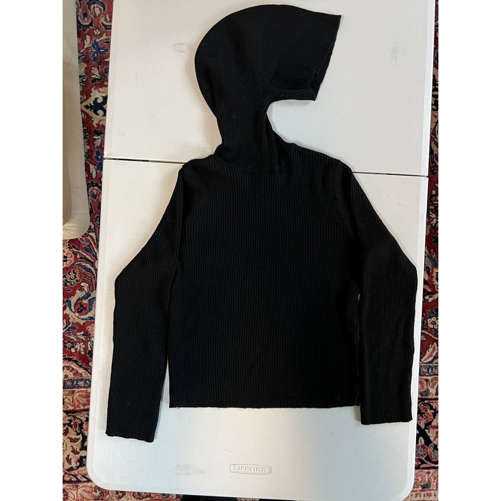 Issey Miyake Vtg ISSEY MIYAKE Haat Black Ribbed Wool Sweater TURTLENECK C Size XS / US 0-2 / IT 36-38 - 6 Thumbnail
