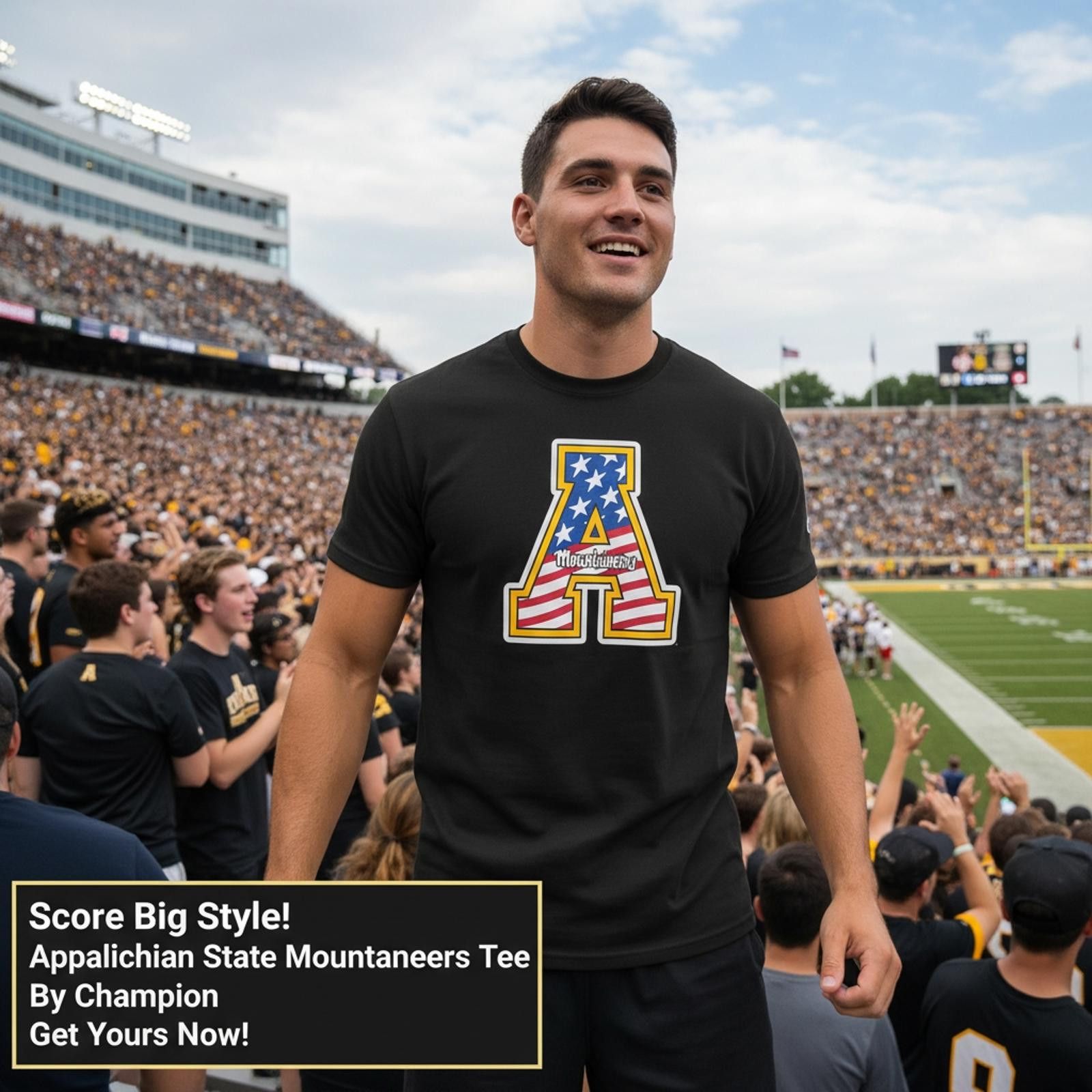 Champion Appalachian State Mountaineers Tee by Champion - Men's Small Size US S / EU 44-46 / 1 - 2 Thumbnail