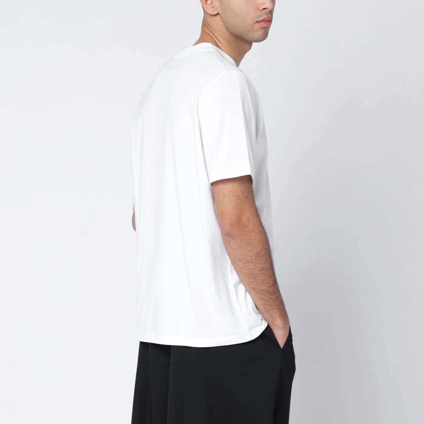 Jil Sander o1d2blof0526 Cotton Short Sleeve T-Shirt in White Size US S / EU 44-46 / 1 - 2 Thumbnail