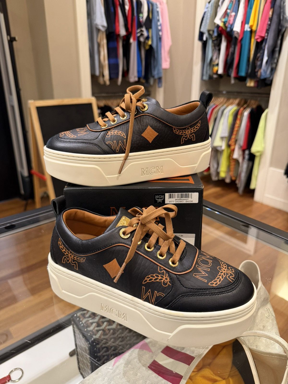MCM MCM Skyward Platform Leather Sneaker Size US 6 / IT 36 - 4 Thumbnail