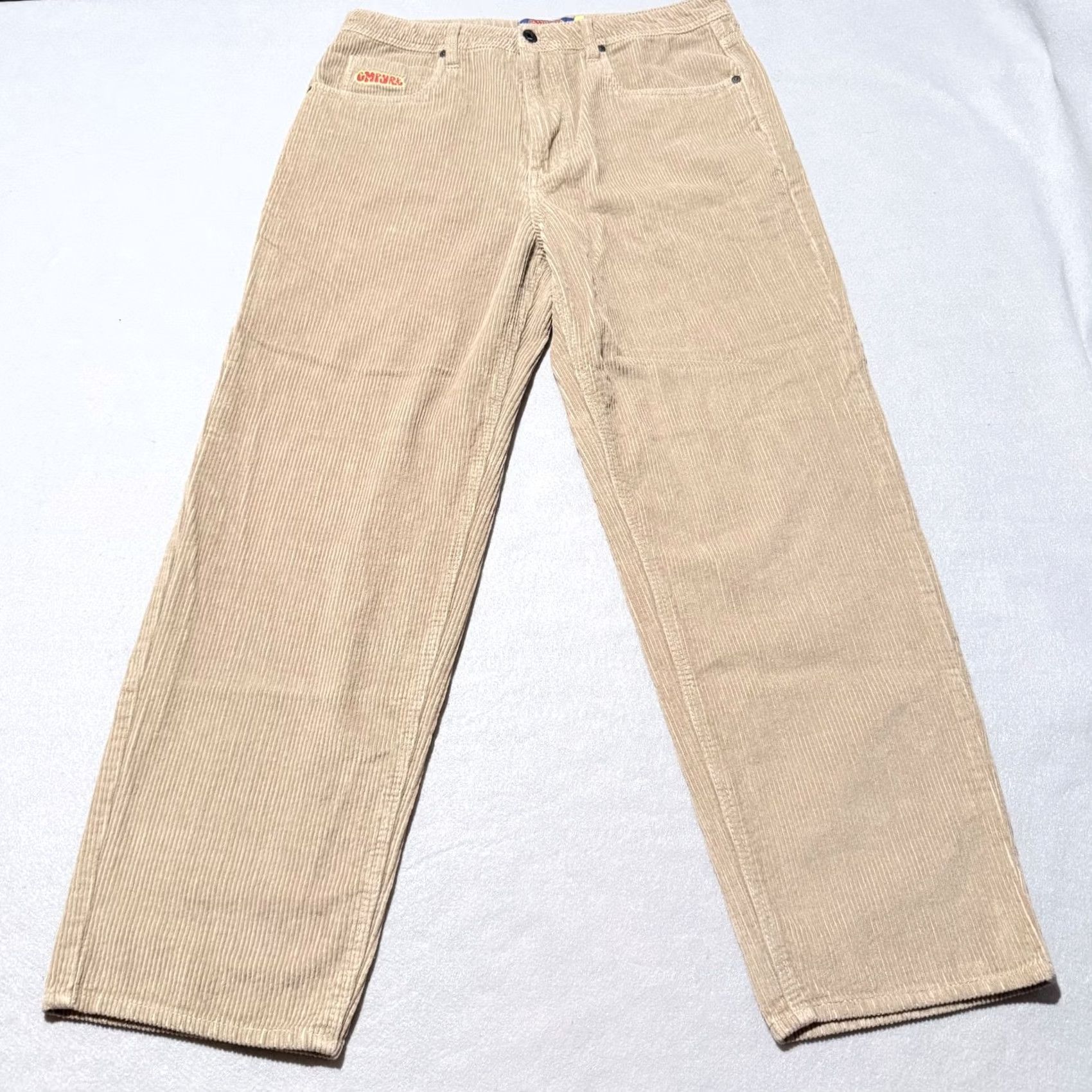 Empyre Empyre Tori Skate Pants Men Khaki Corduroy Mid Rise Relaxed Baggy 33x28 Size US 33 - 2 Thumbnail